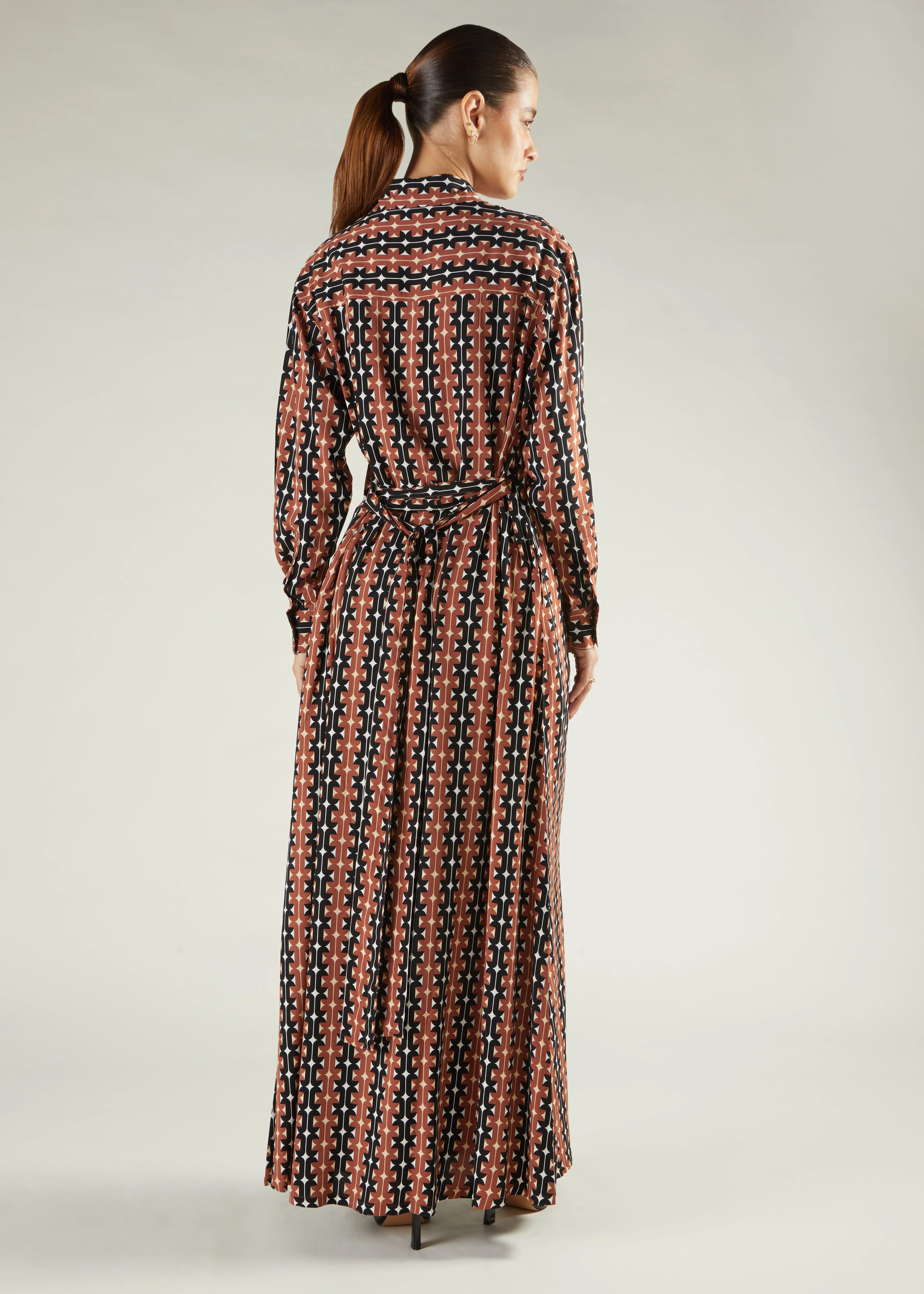 Black & Brown Print Maxi - Image 5