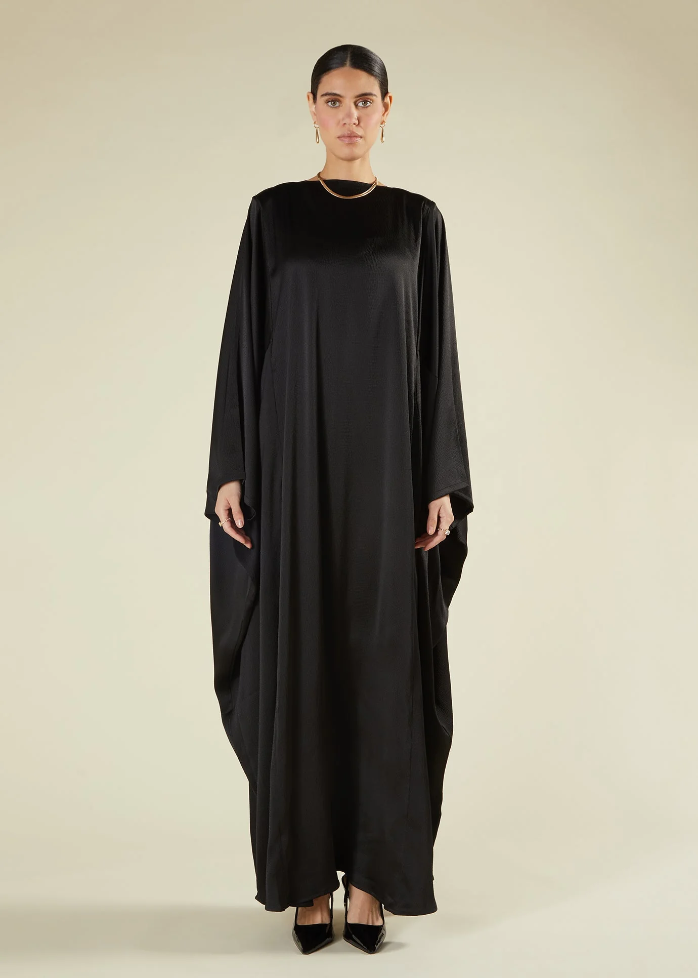 Black Satin Kaftan - Image 2