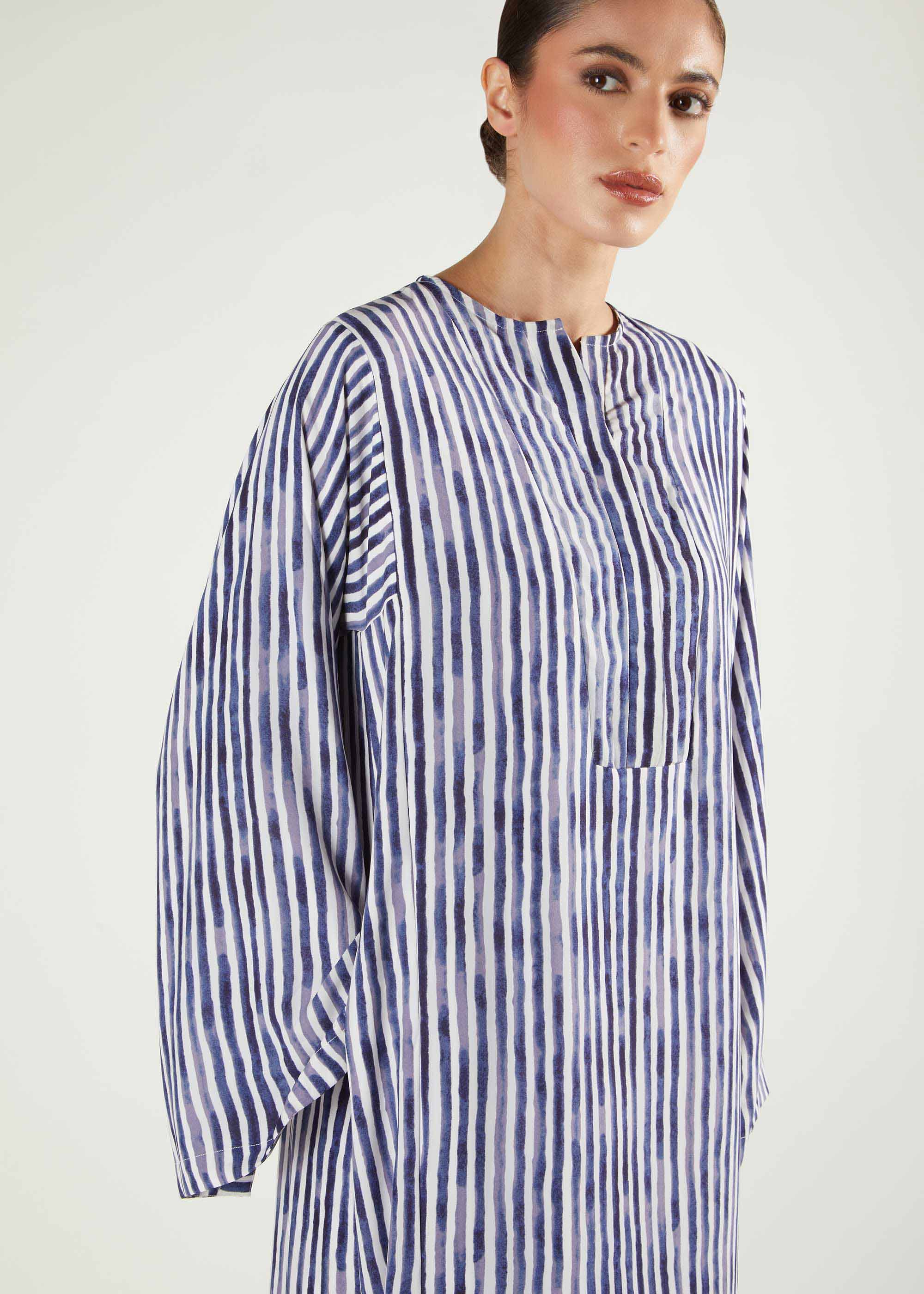 Blue Stripe Kaftan - Image 4