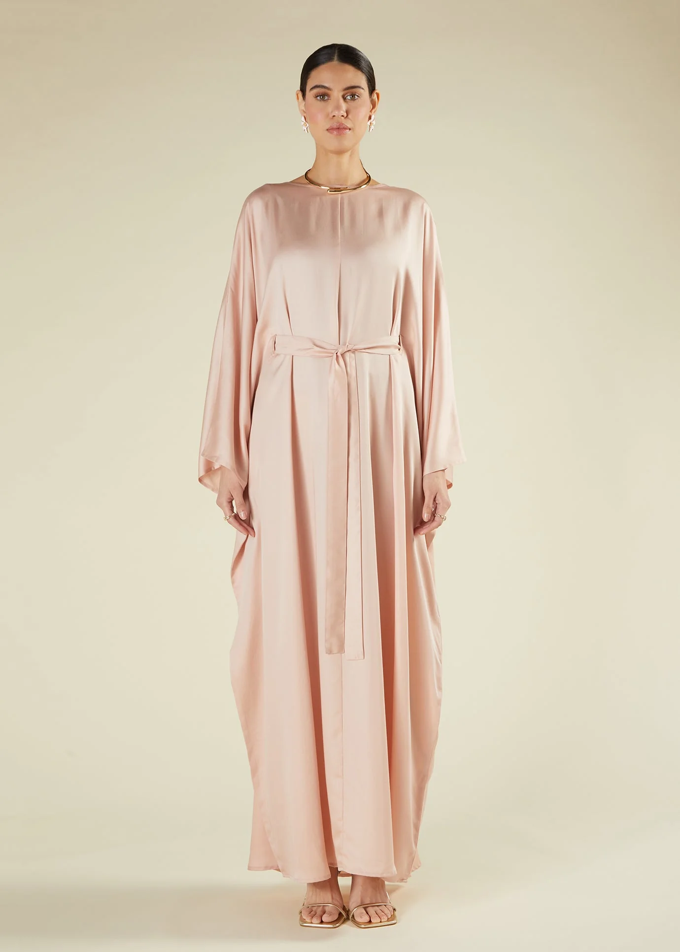 Blush Sateen Kaftan - Image 4