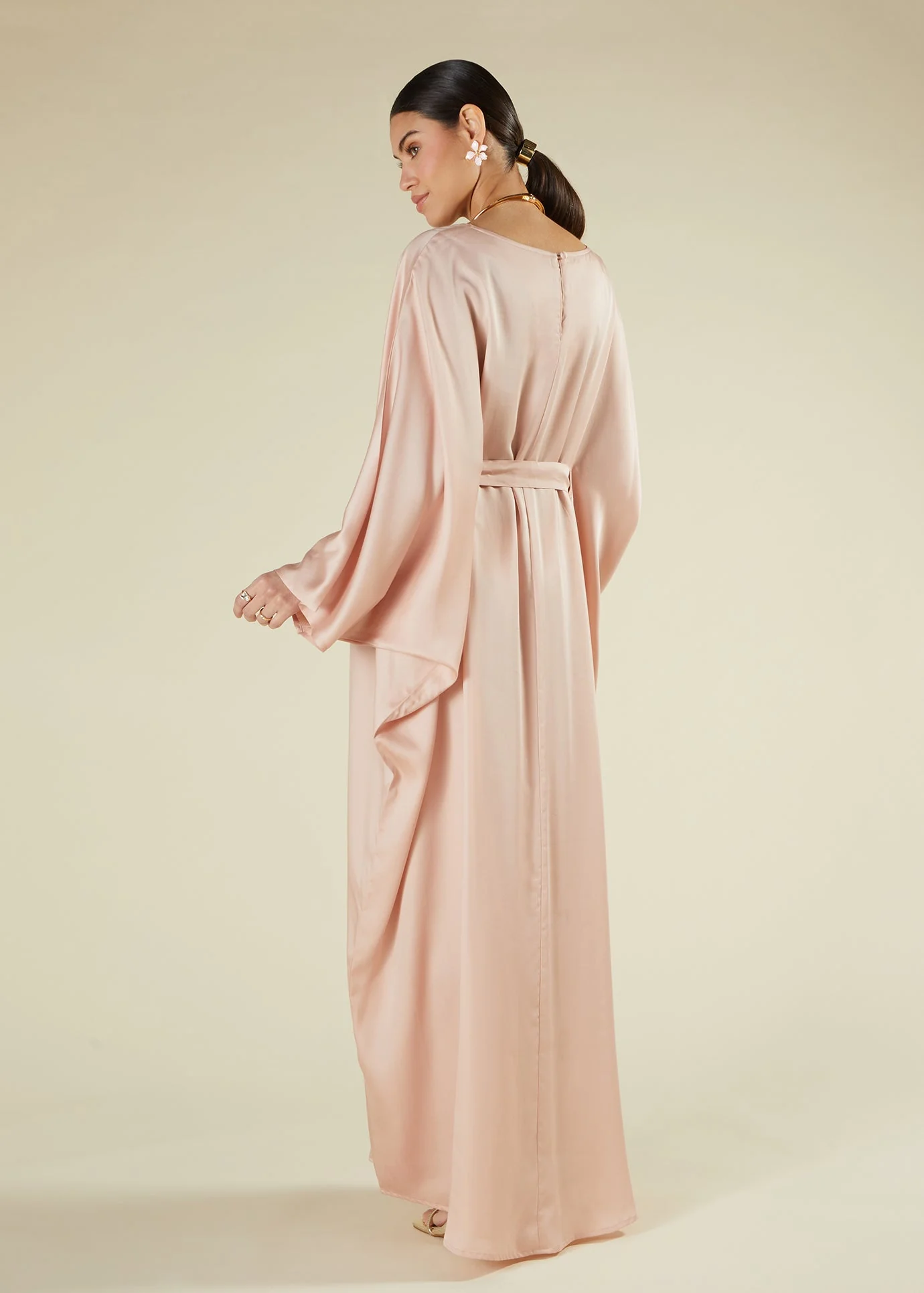 Blush Sateen Kaftan - Image 5