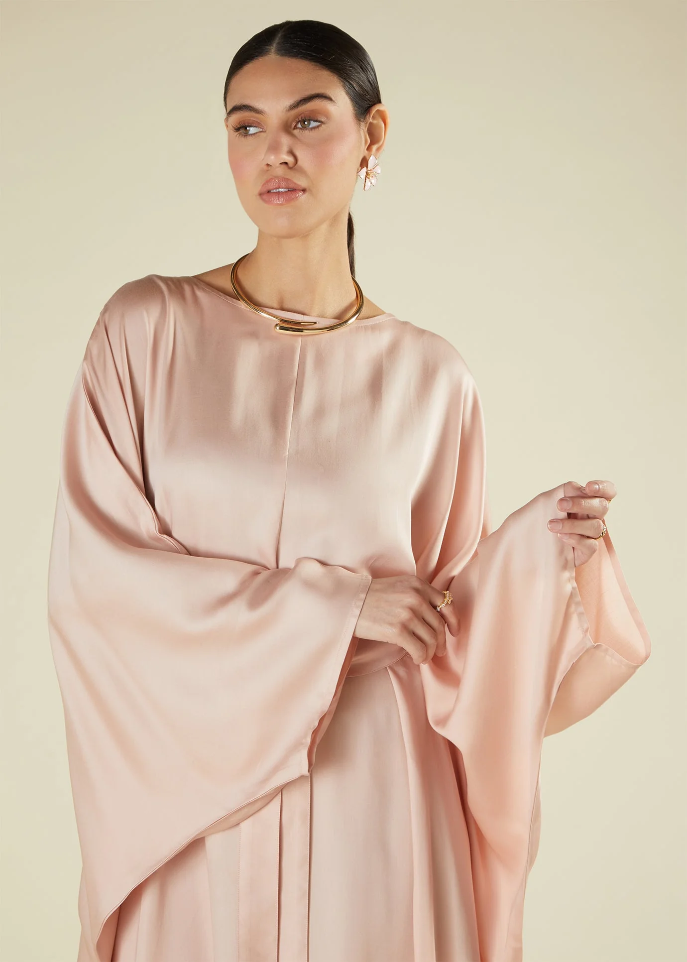 Blush Sateen Kaftan - Image 6