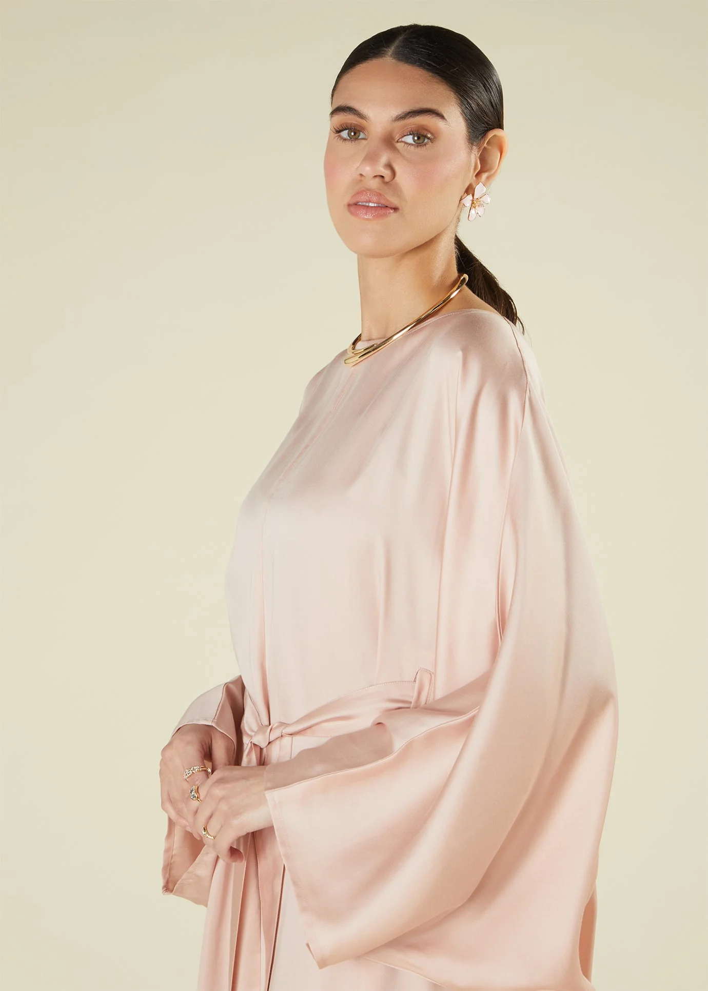 Blush Sateen Kaftan - Image 7