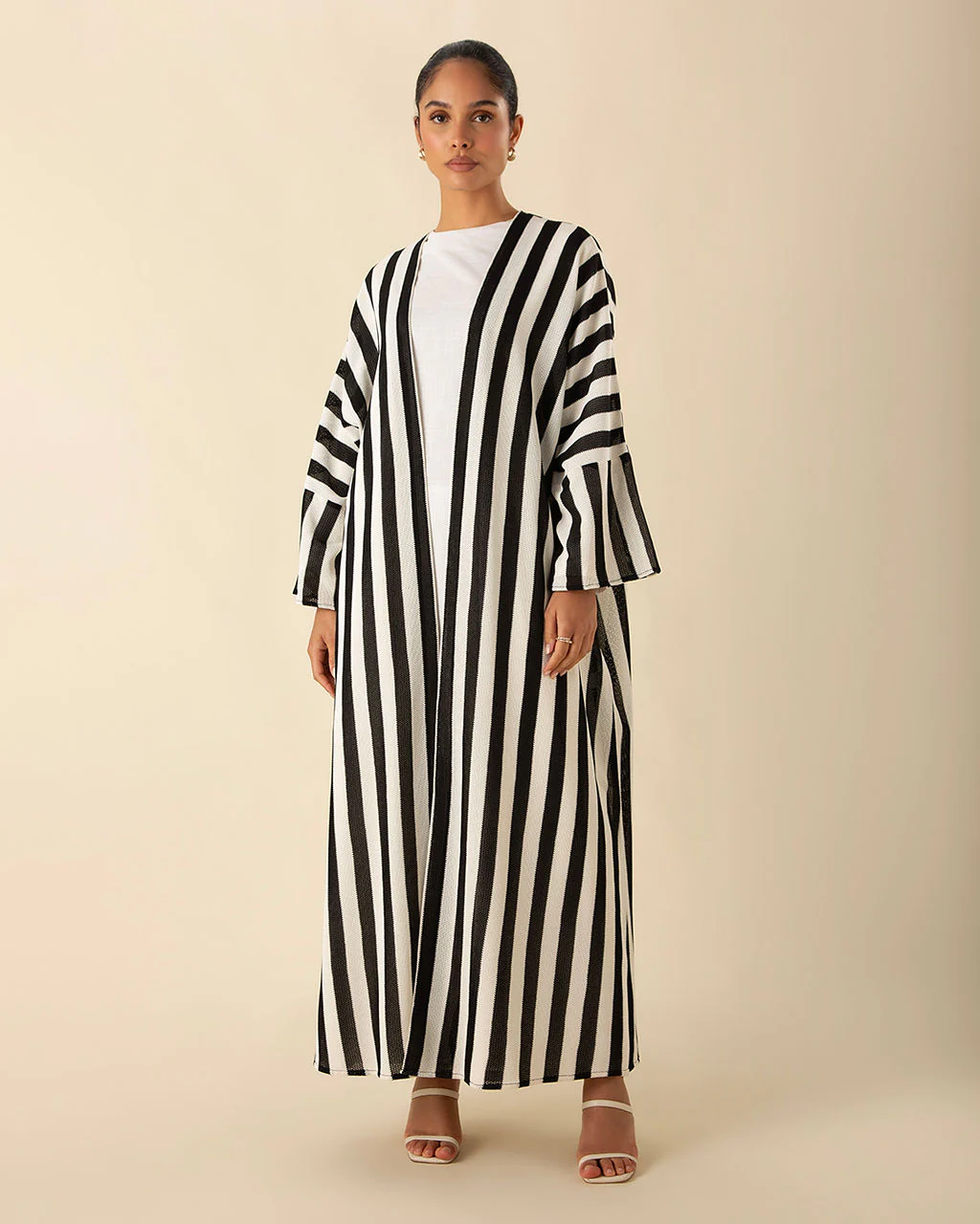 Bold Stripe Crochet Kimono