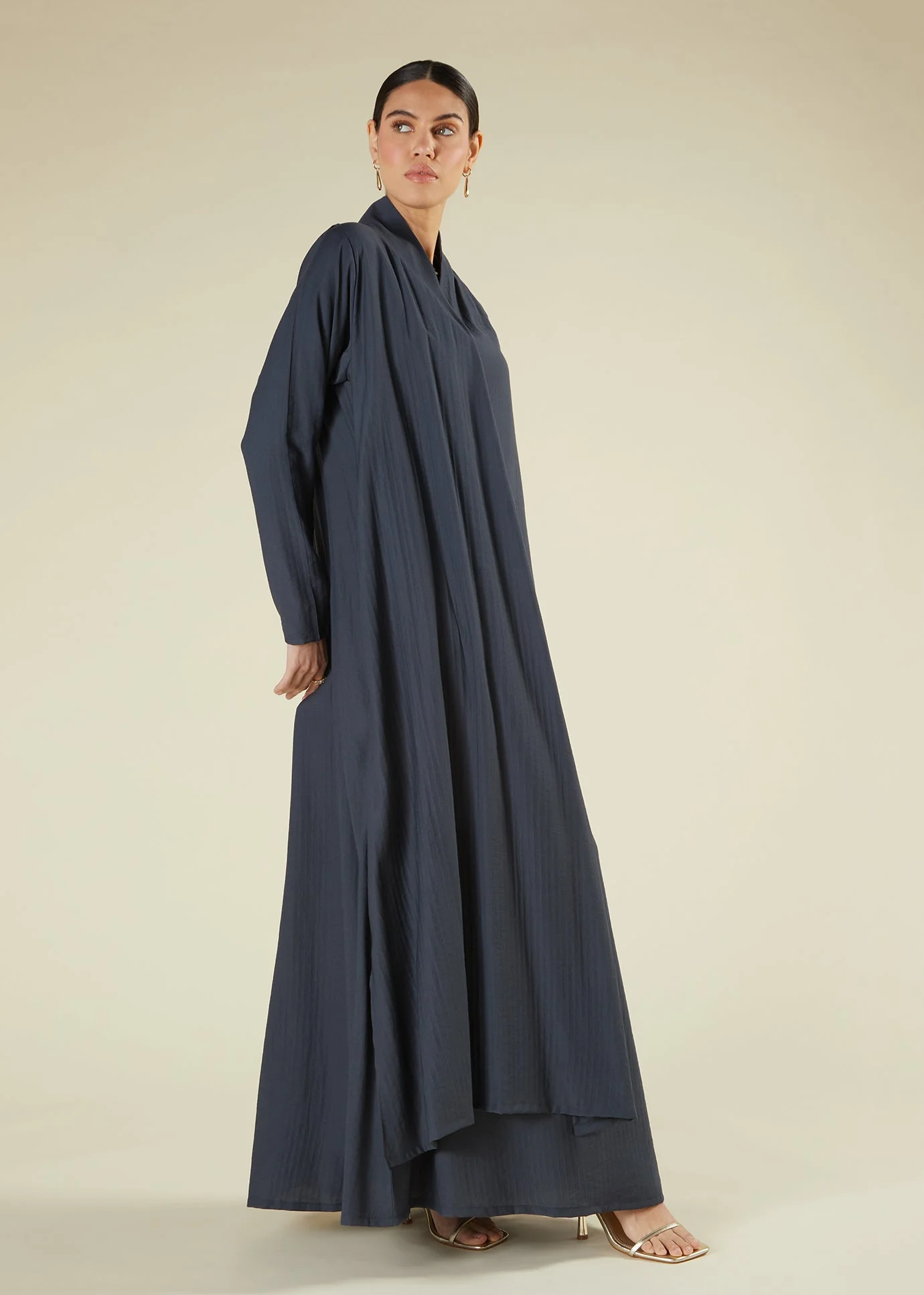 Cobalt Blue Wrap Abaya - Image 3