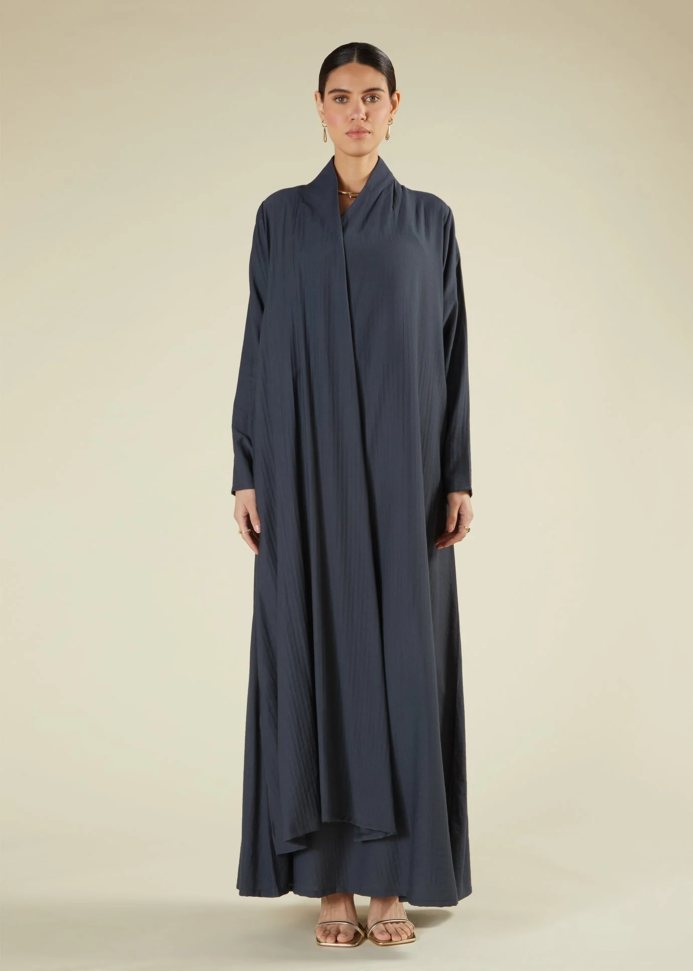 Cobalt Blue Wrap Abaya - Image 5