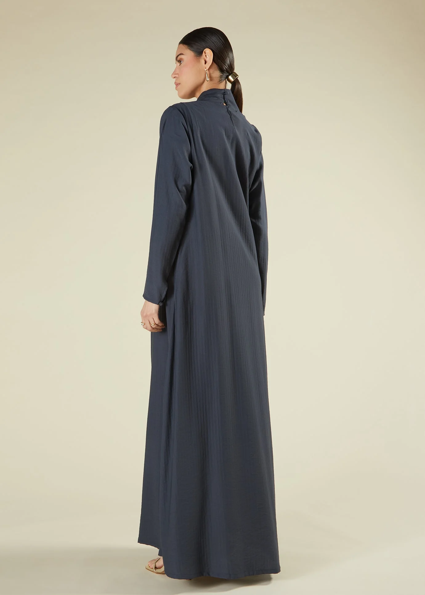 Cobalt Blue Wrap Abaya - Image 6
