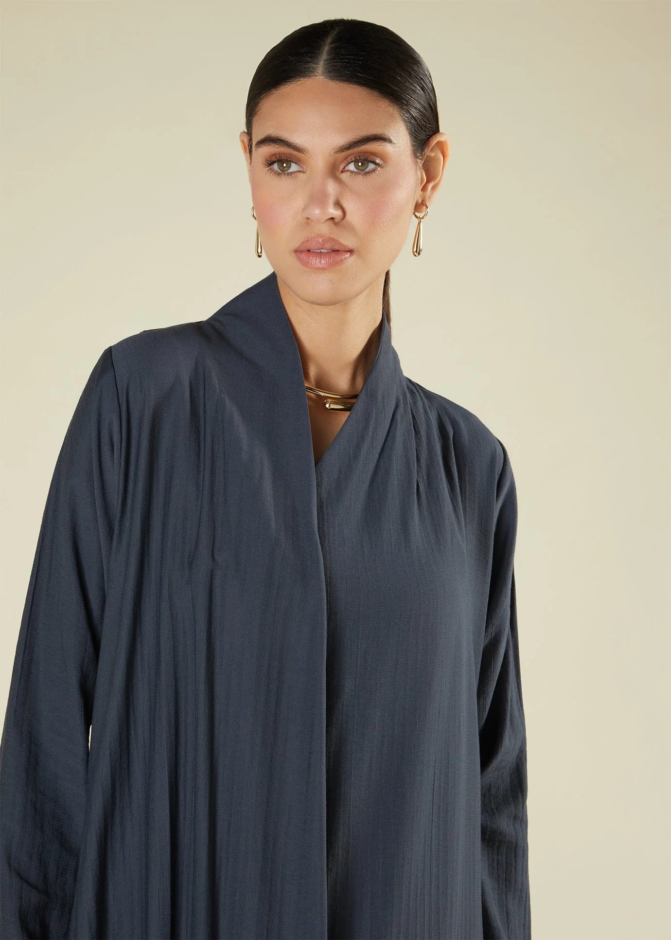 Cobalt Blue Wrap Abaya - Image 7