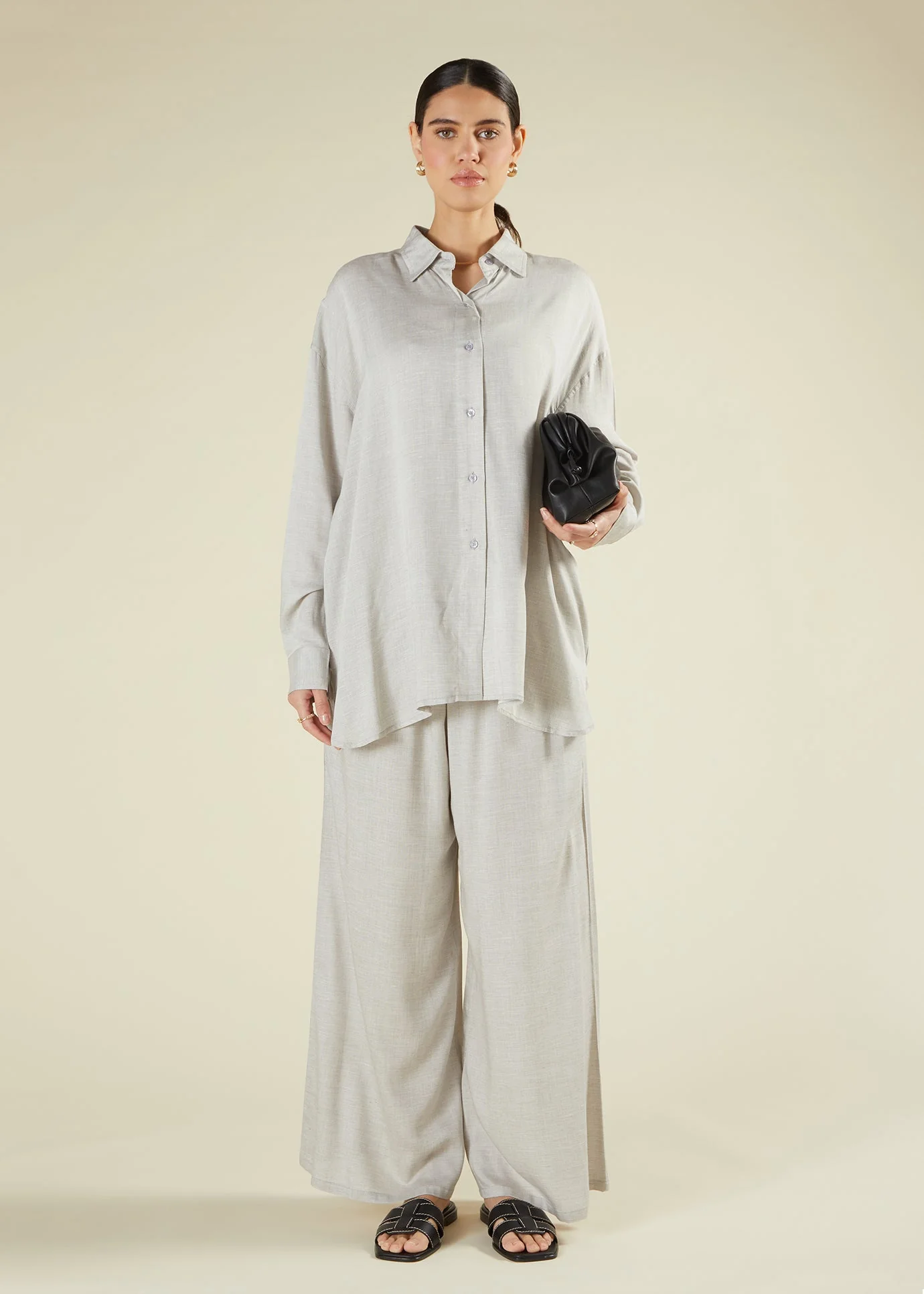 Cotton Co-Ord Set Grey - Image 5