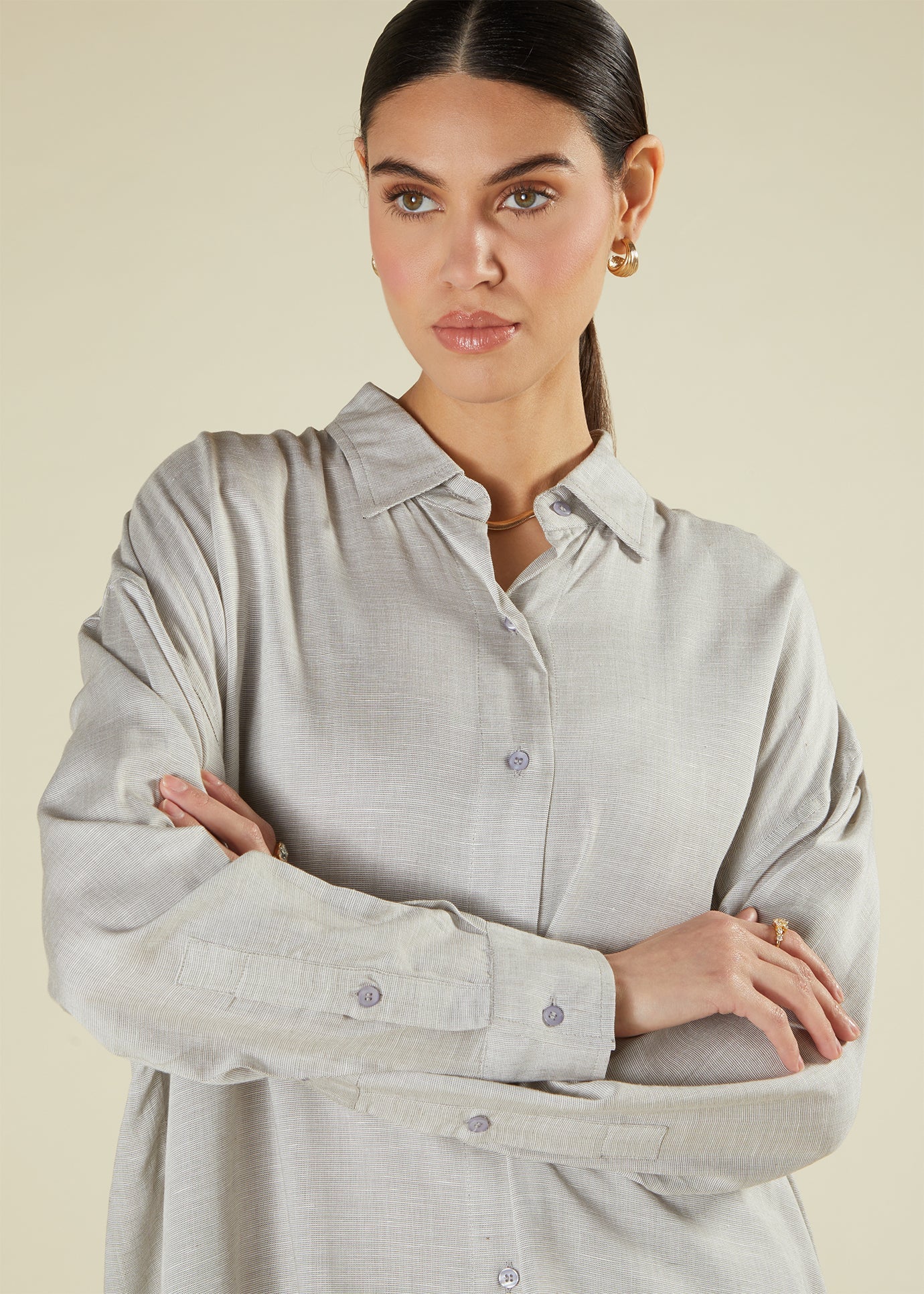 Cotton Co-Ord Set Grey - Image 8