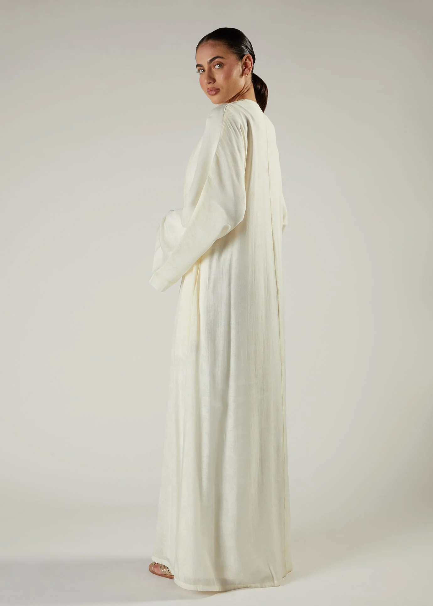 Cotton Peony Open Abaya - Image 4