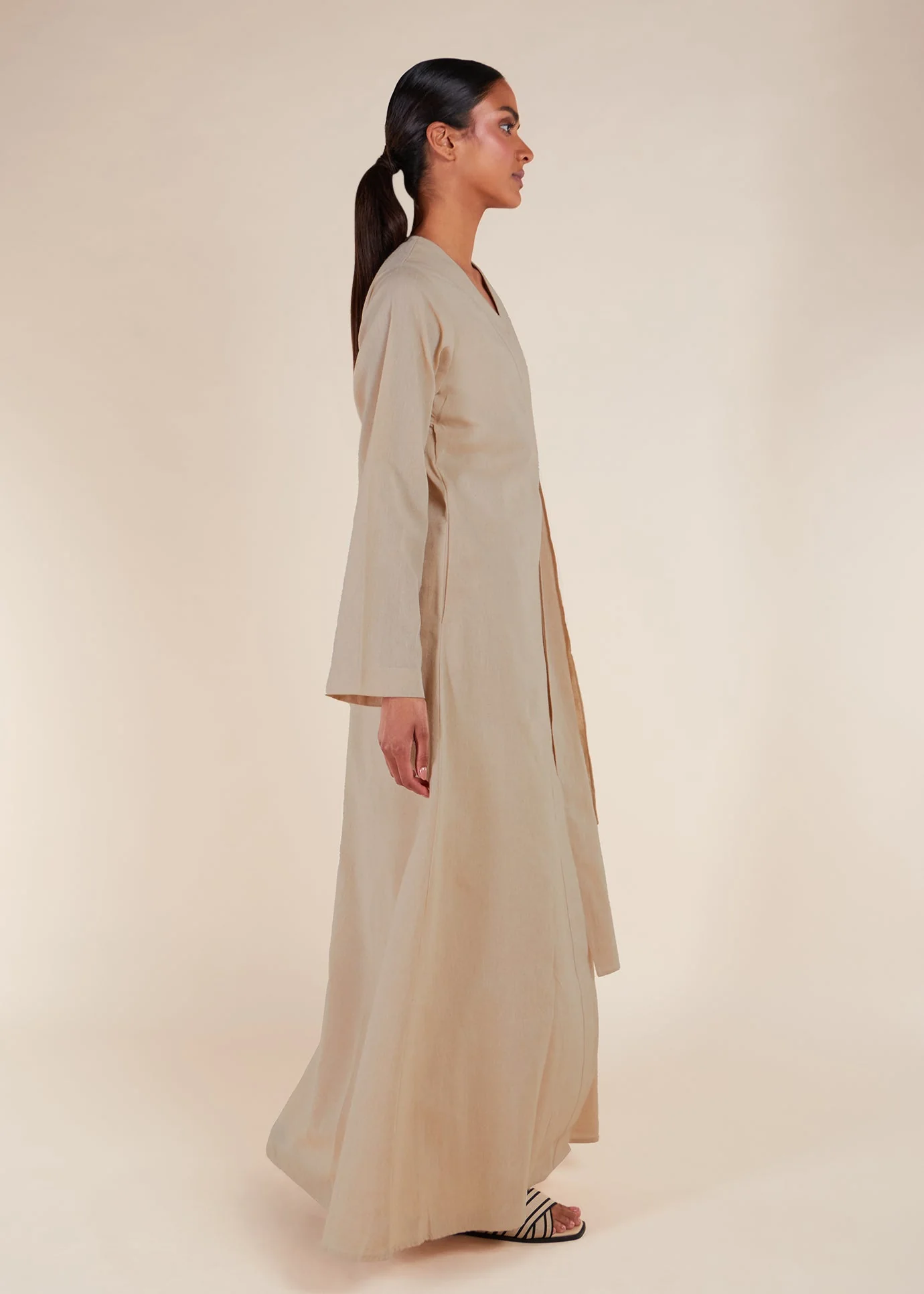 Cotton Wrap Abaya - Image 5