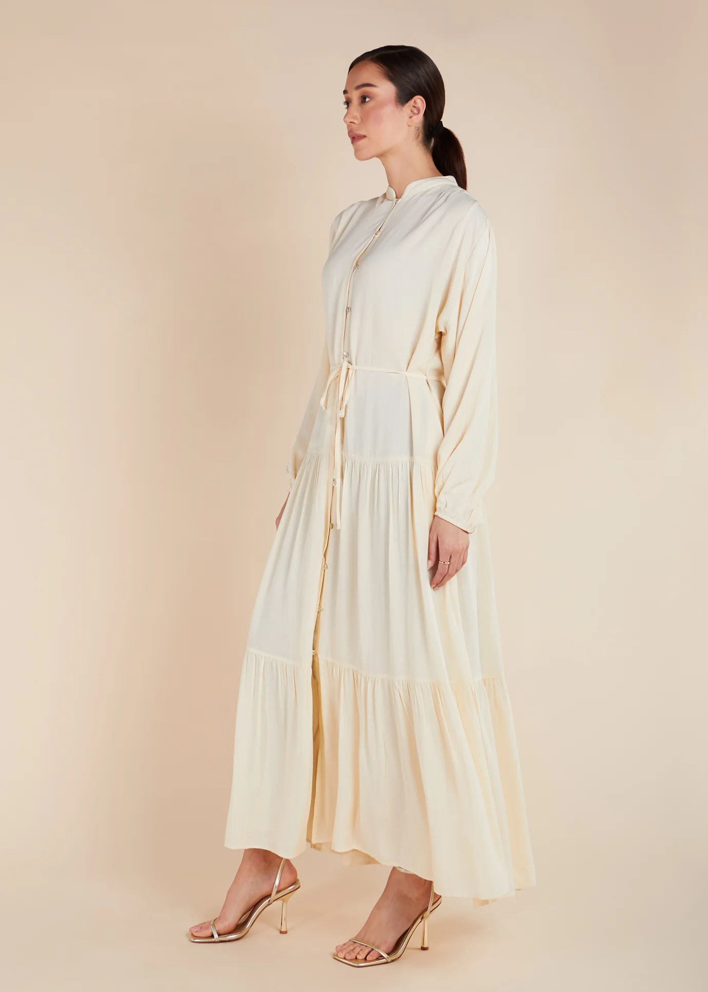 Creamy Cotton Tiered Maxi - Image 2