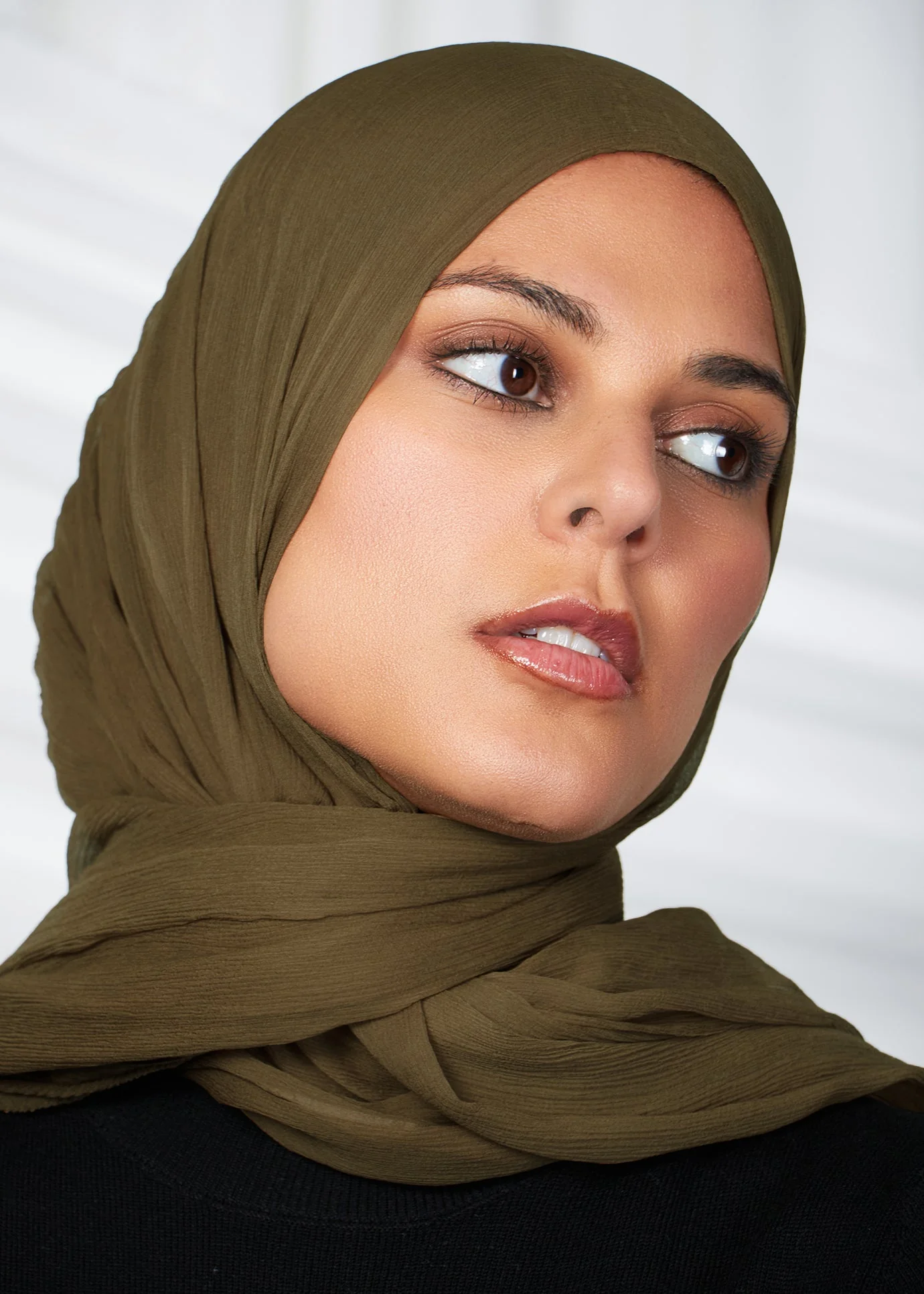 Cuban Coffee Chiffon Silk Hijab - Image 2