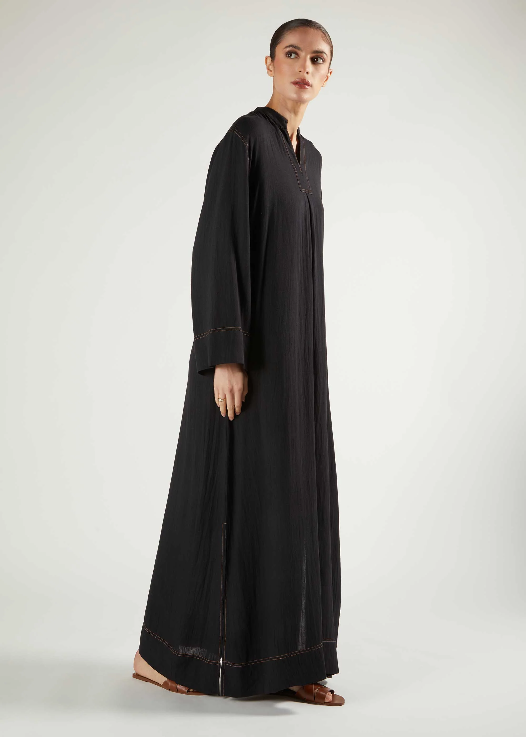 Denim Stitch Maxi Dress - Image 2