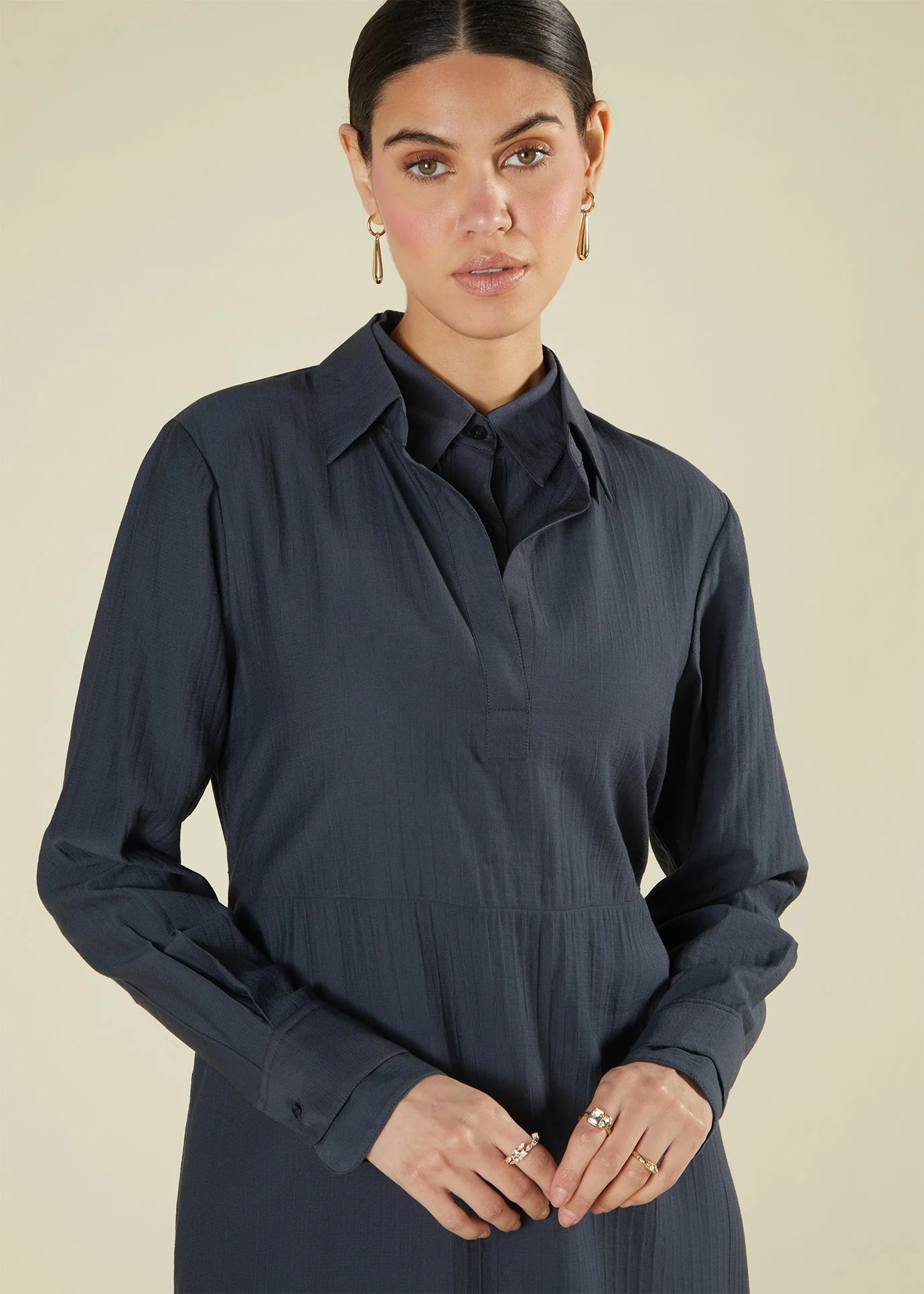 Double Collar Maxi Cobalt Blue - Image 4