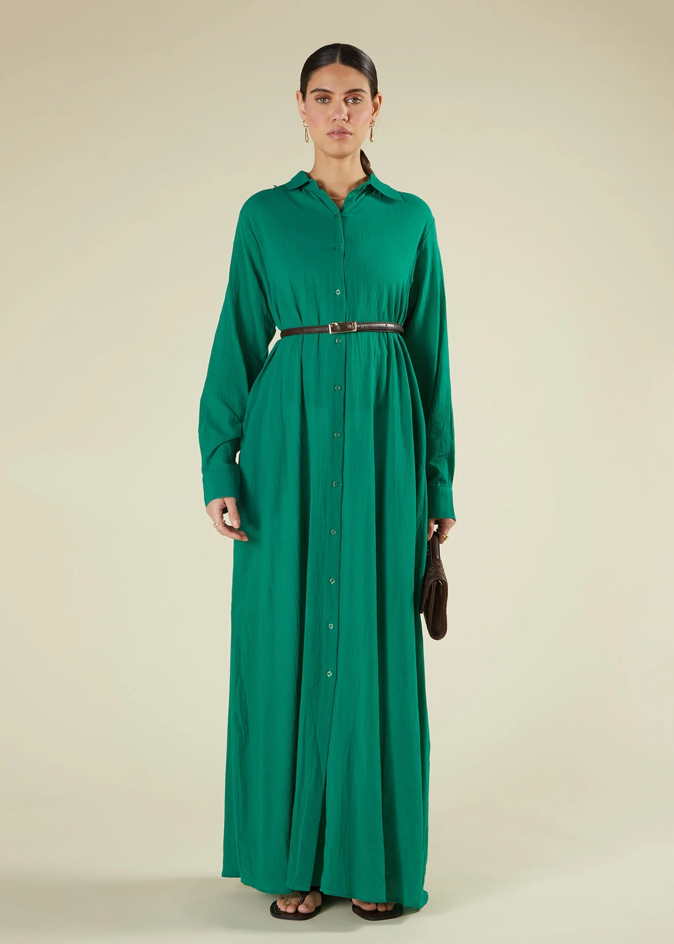 Emerald Green Maxi Shirt - Image 2