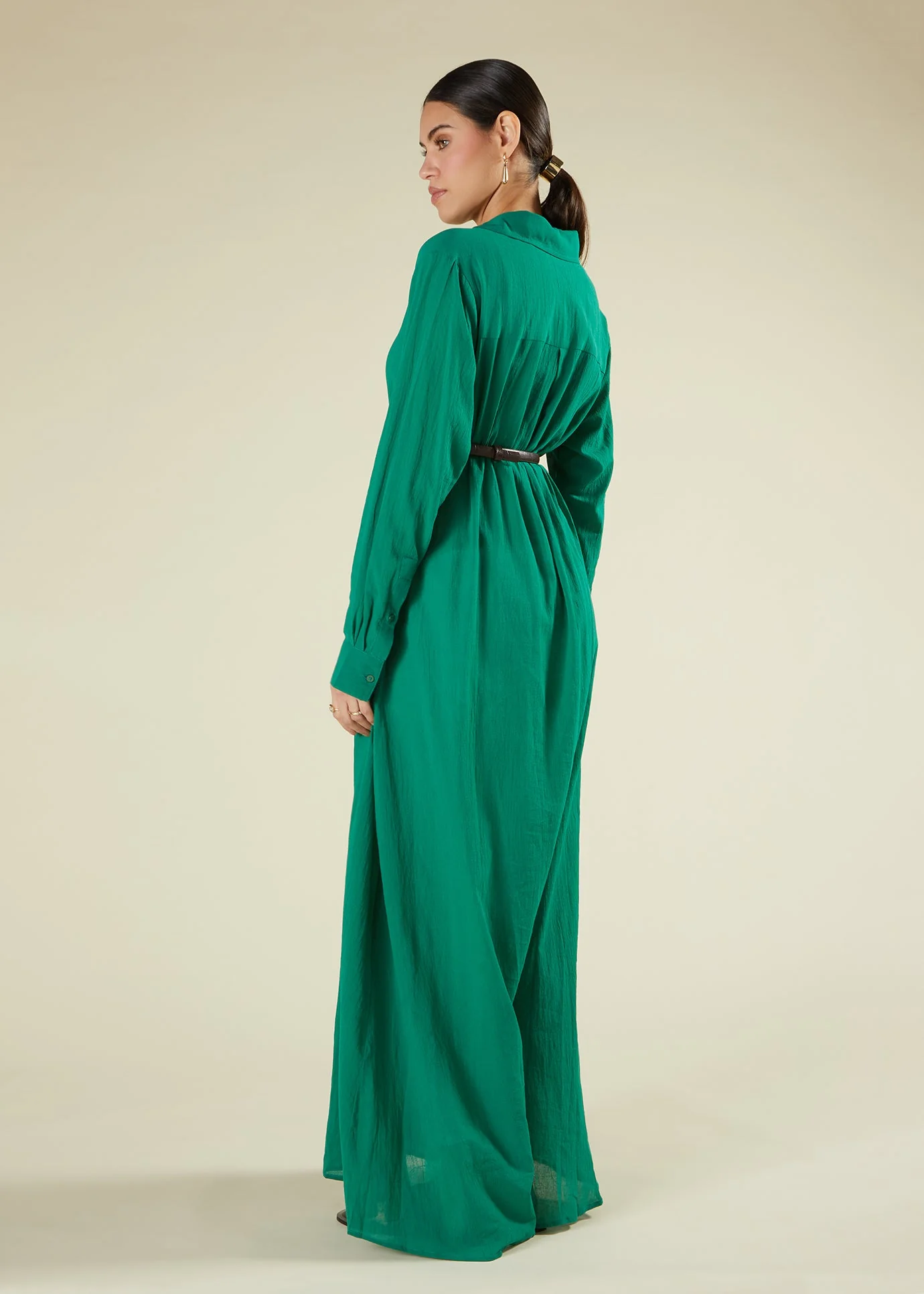 Emerald Green Maxi Shirt - Image 3