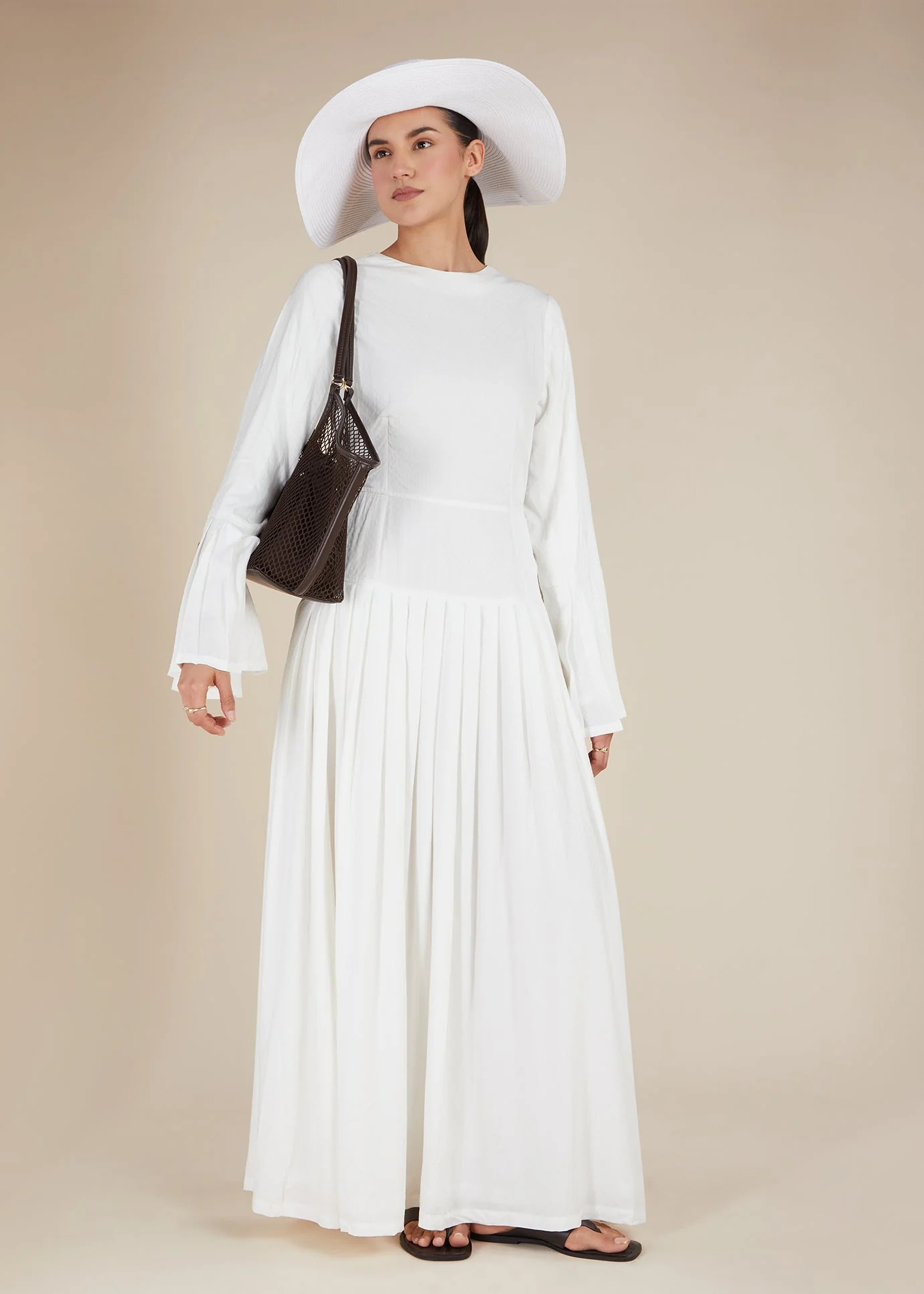 Fan Sleeve Maxi White - Final Sale - Image 5