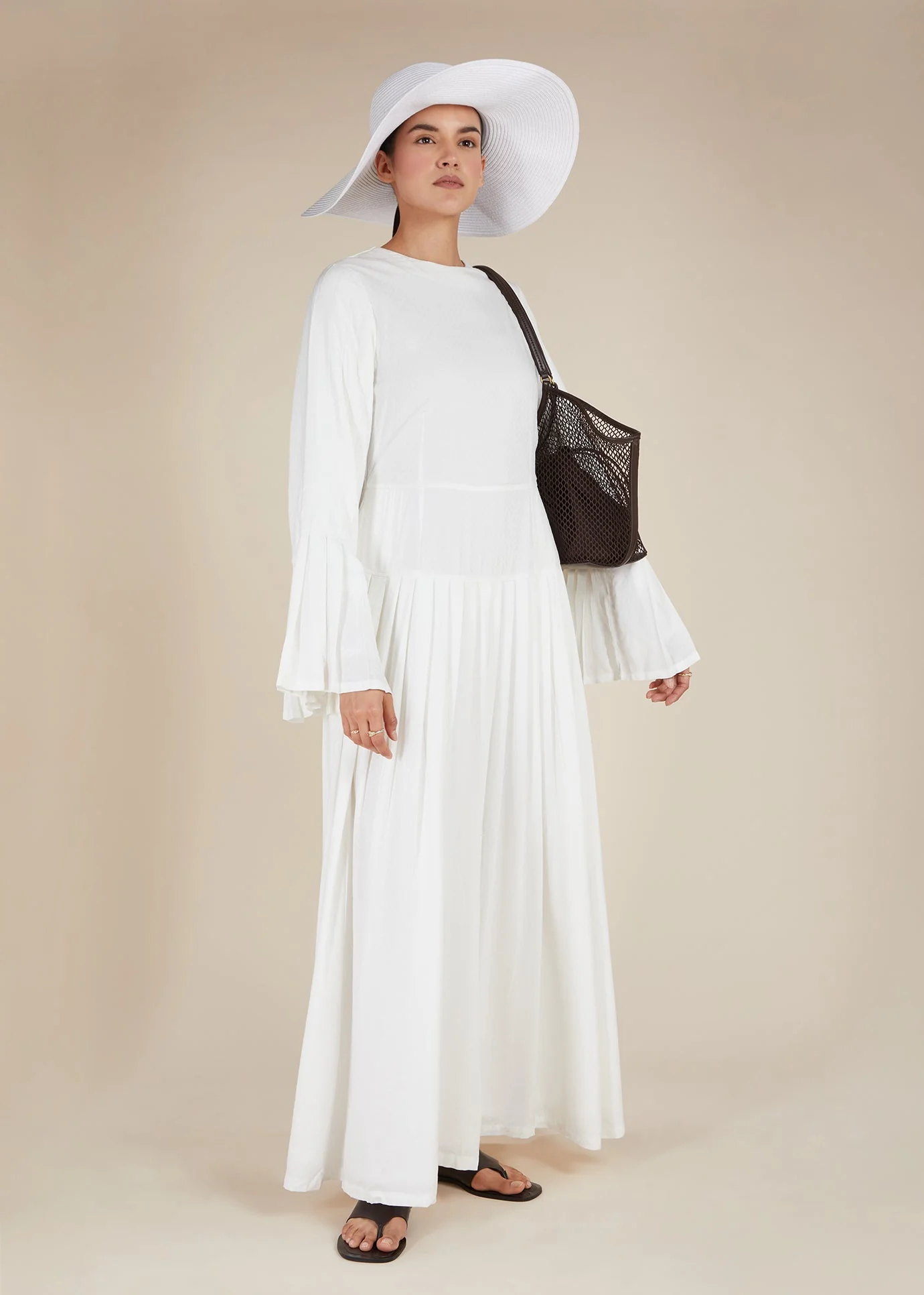 Fan Sleeve Maxi White - Final Sale - Image 6
