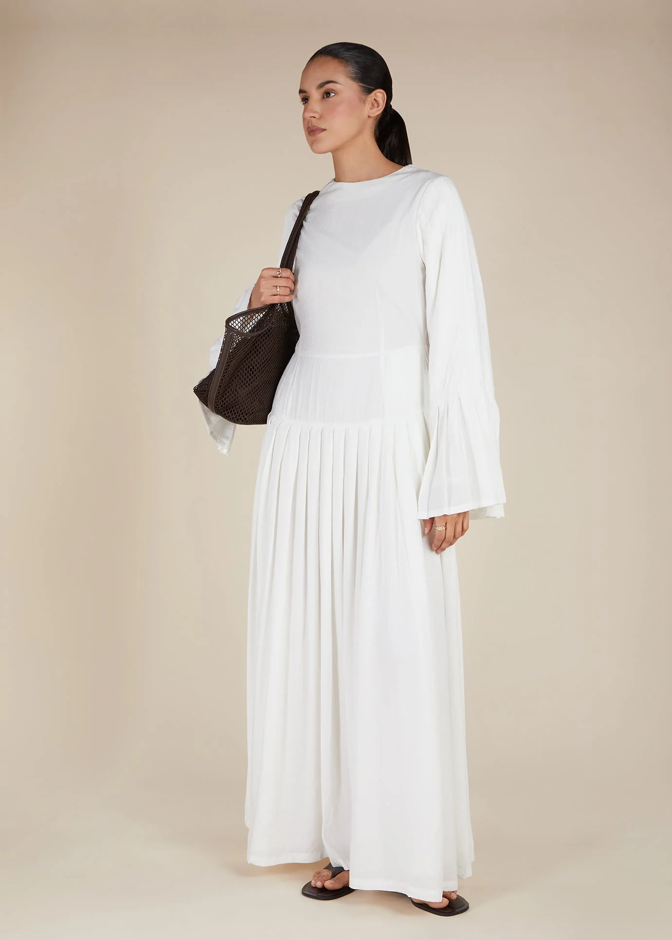 Fan Sleeve Maxi White - Final Sale - Image 7