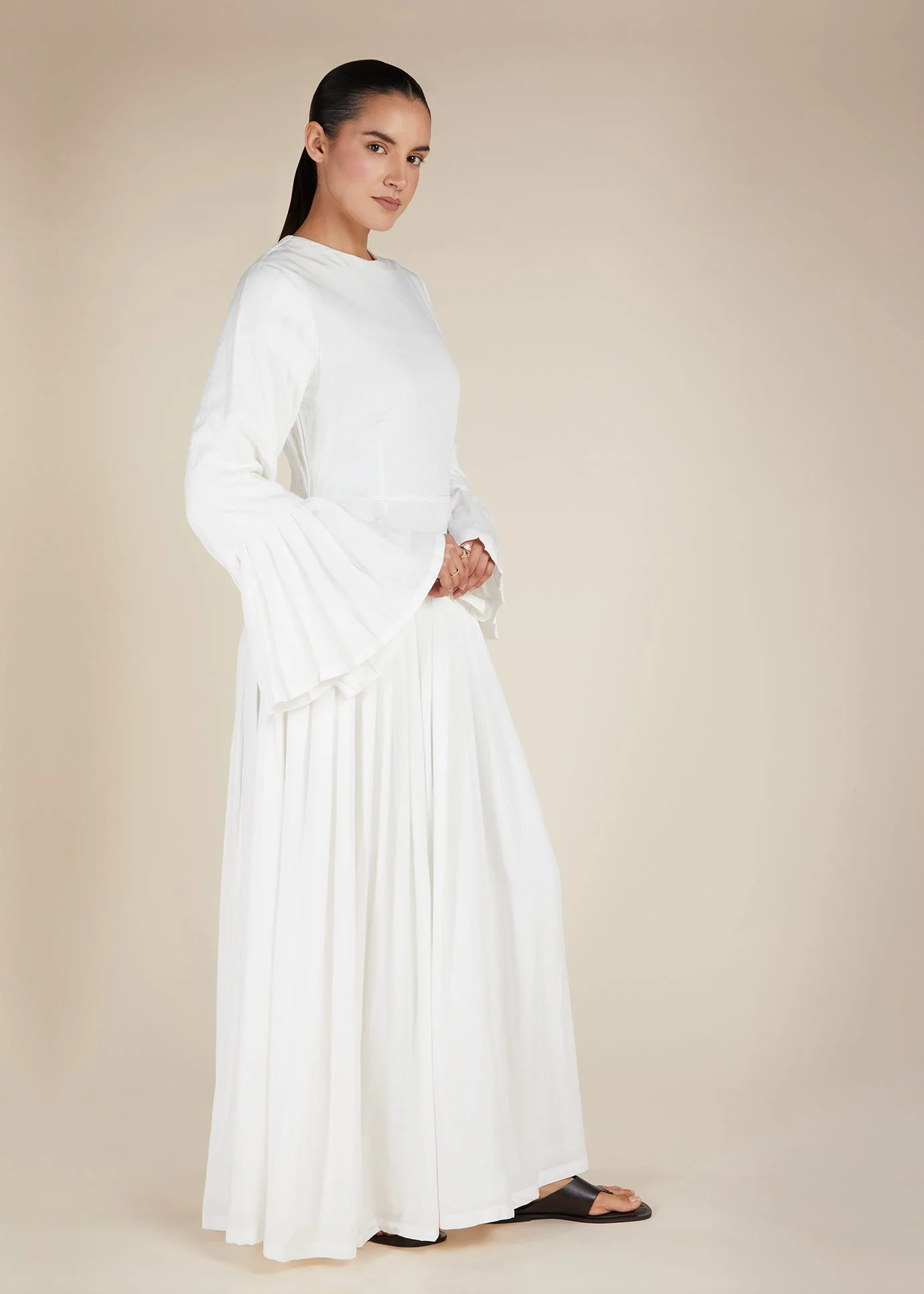Fan Sleeve Maxi White - Final Sale - Image 9