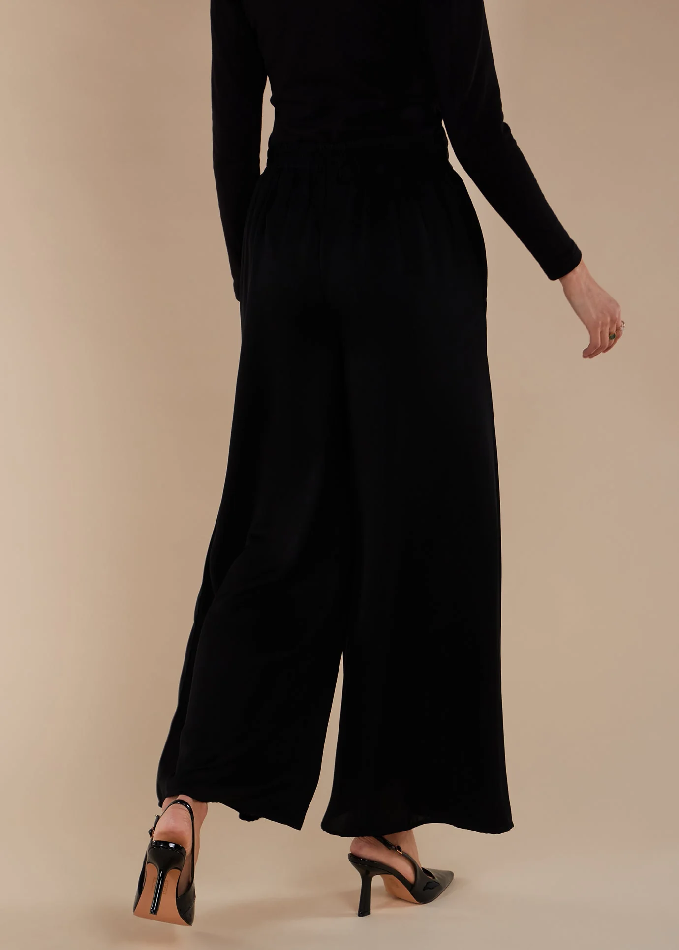 Flared Trousers Black - Image 3