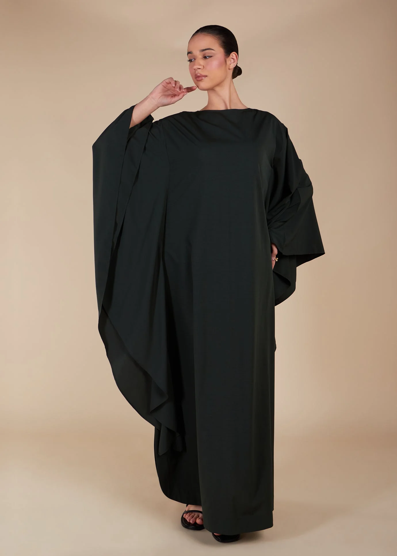 Floaty Kaftan Dark Green - Image 2