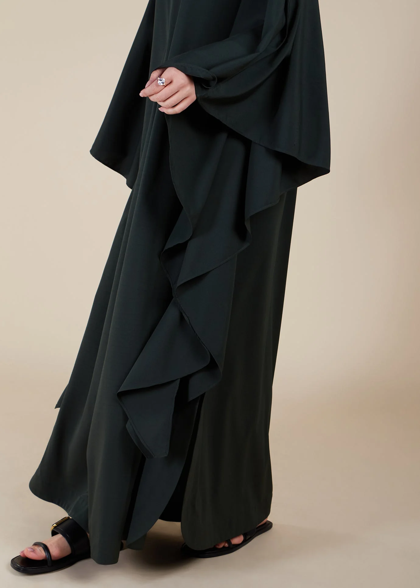 Floaty Kaftan Dark Green - Image 5