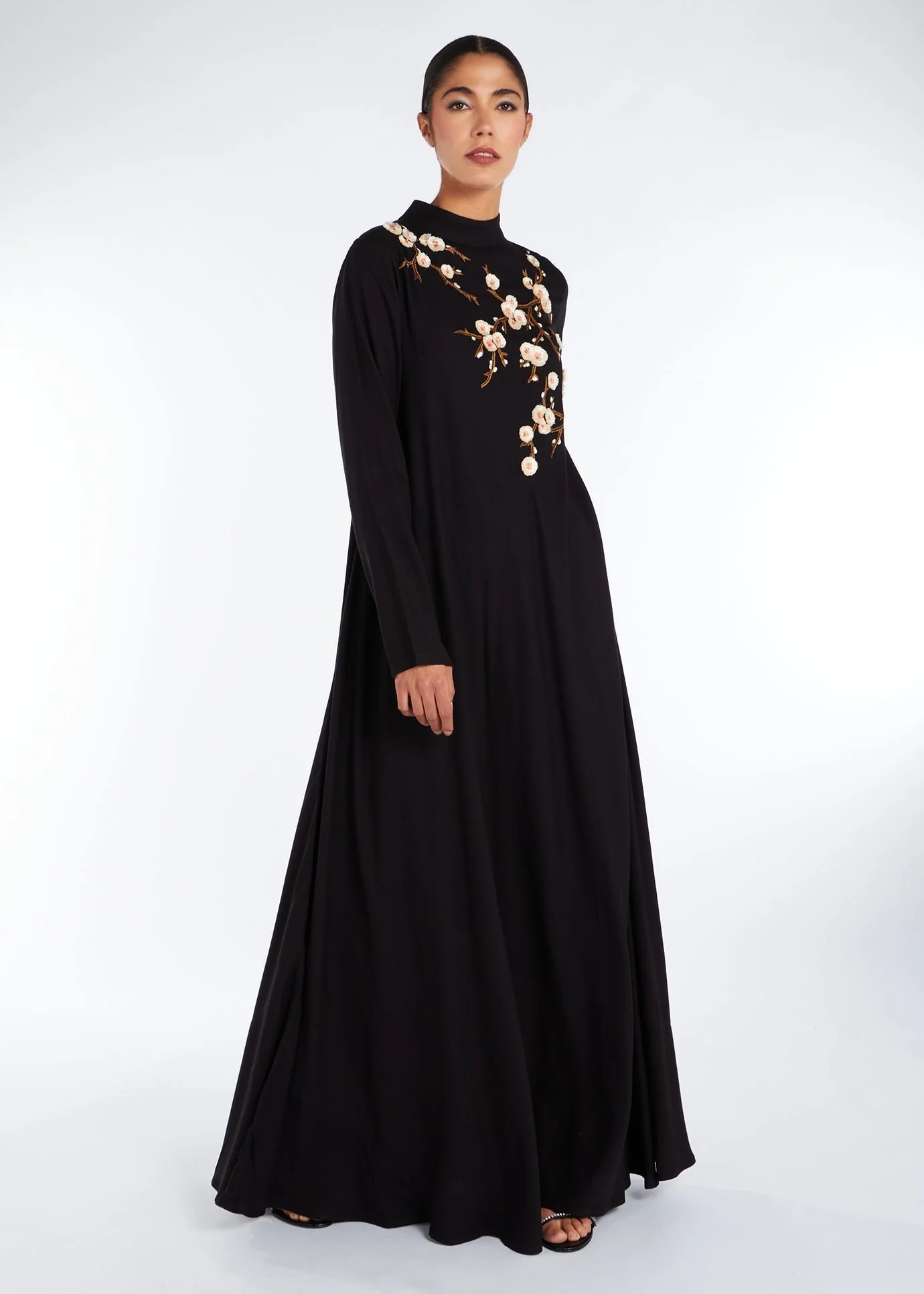 Frangipani Abaya Black - Image 4