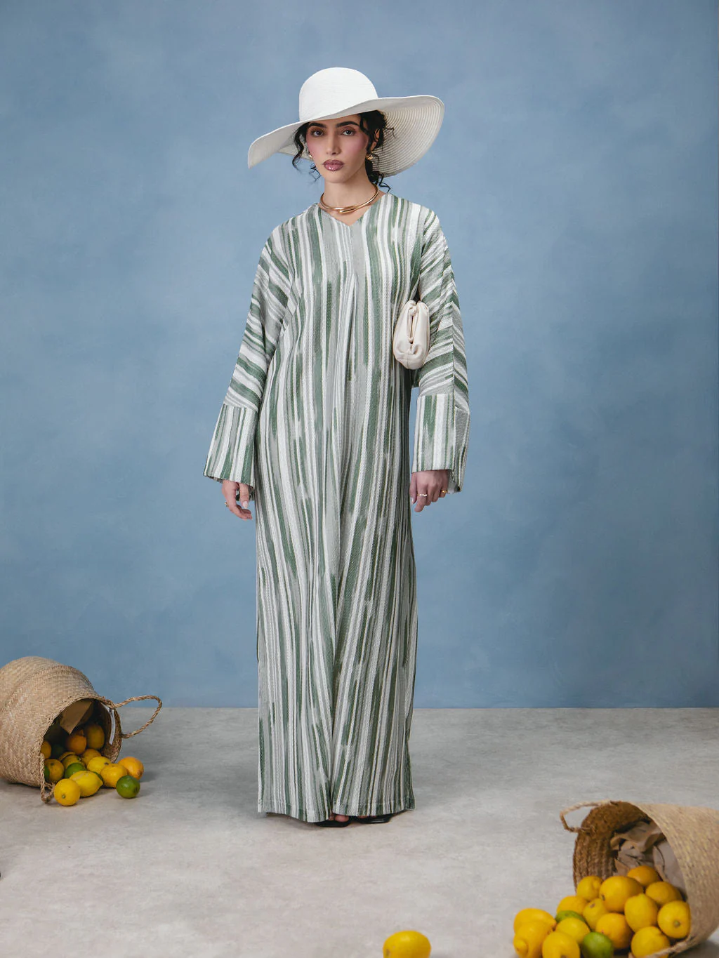 Green & Grey Crochet Kaftan - Image 10