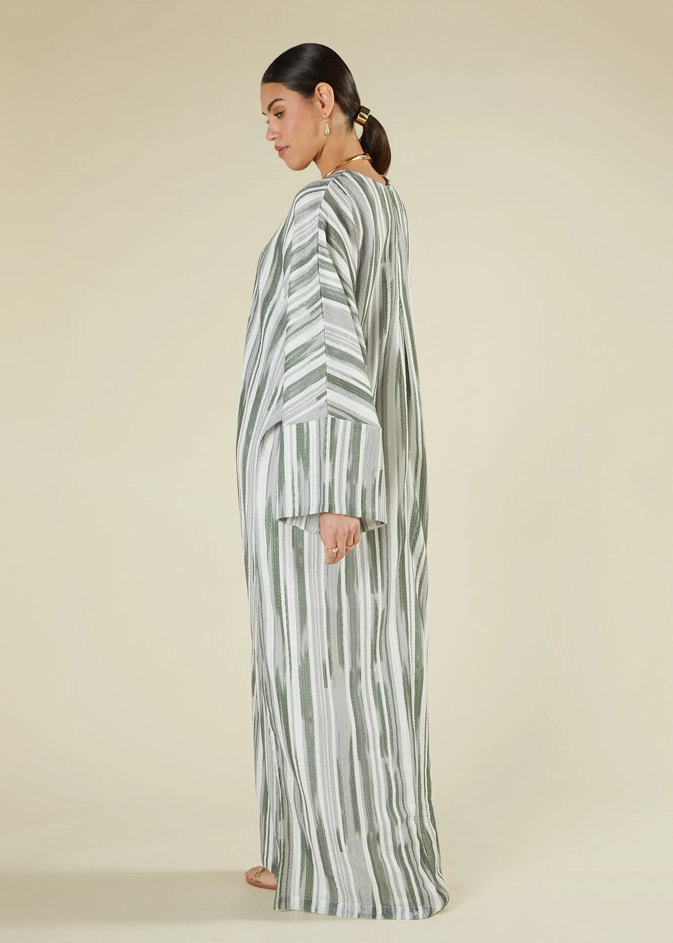 Green & Grey Crochet Kaftan - Image 6