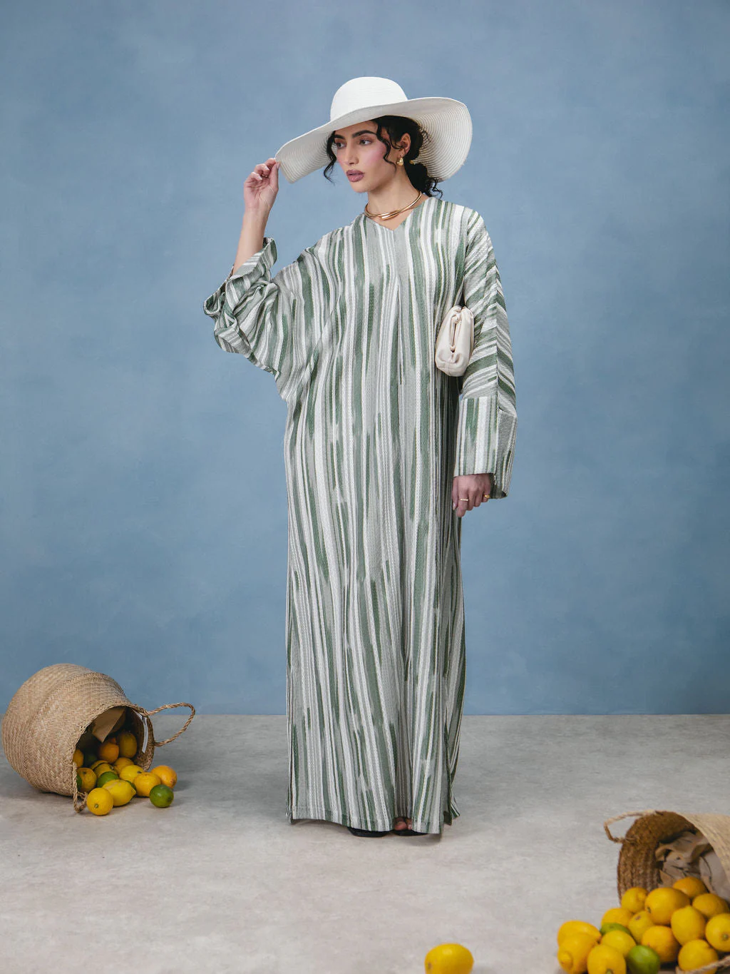 Green & Grey Crochet Kaftan - Image 8