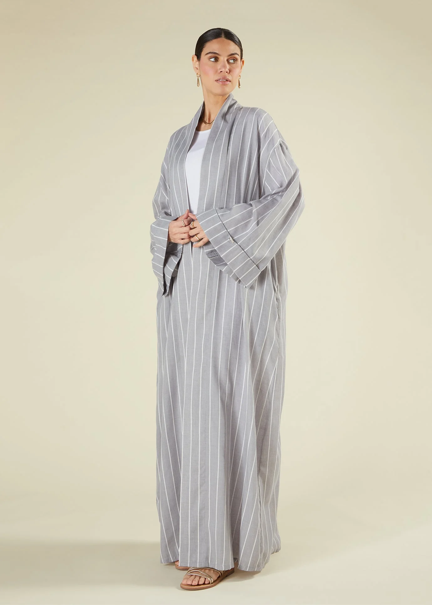 Grey & White Kimono - Image 3