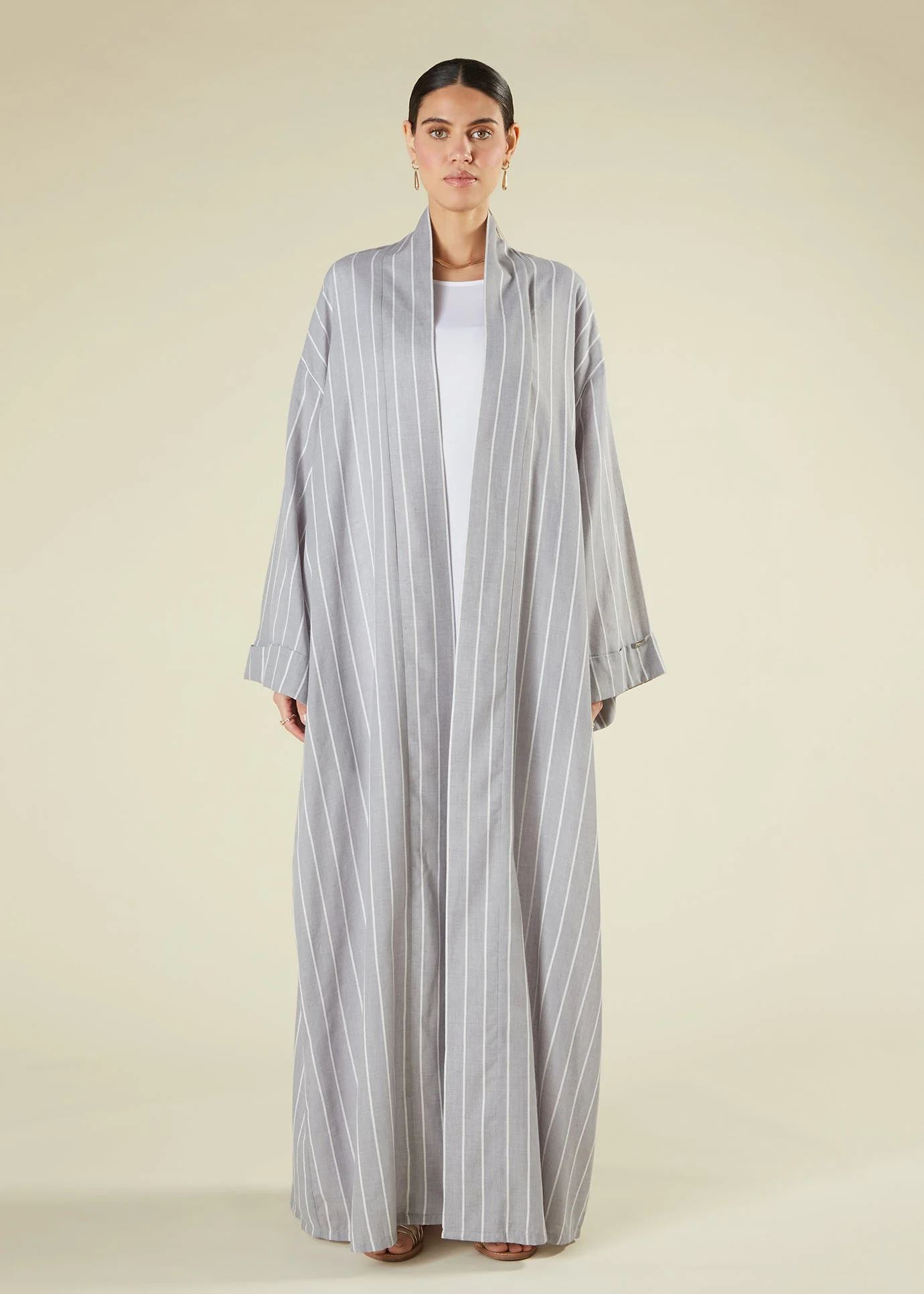Grey & White Kimono - Image 4