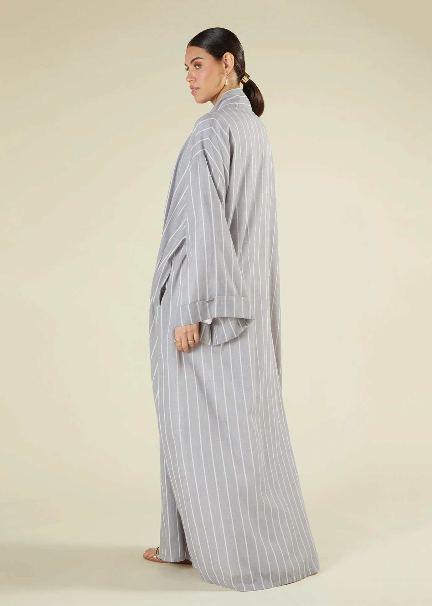 Grey & White Kimono - Image 5