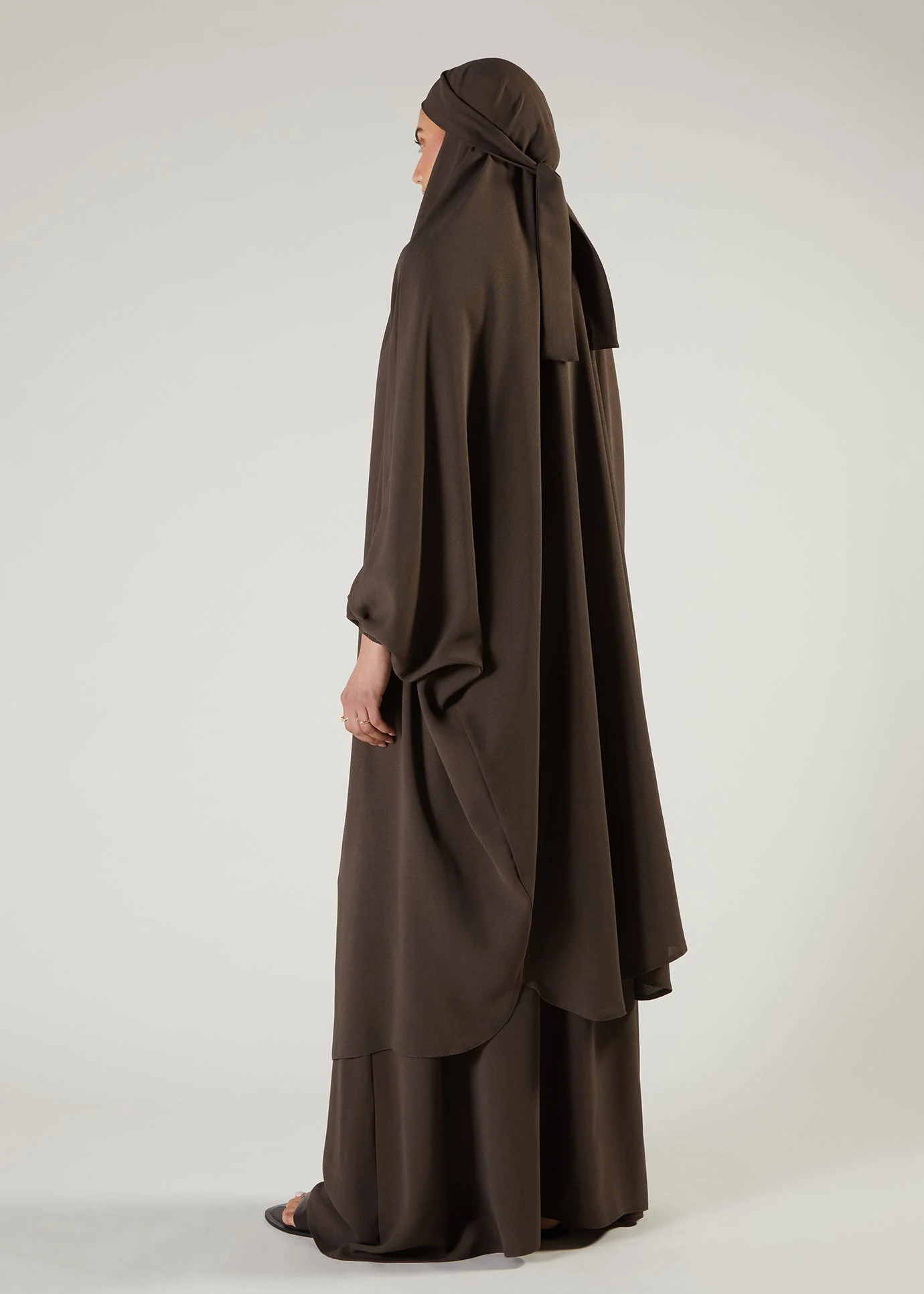 Khimar & Skirt Set Coffee - Image 4