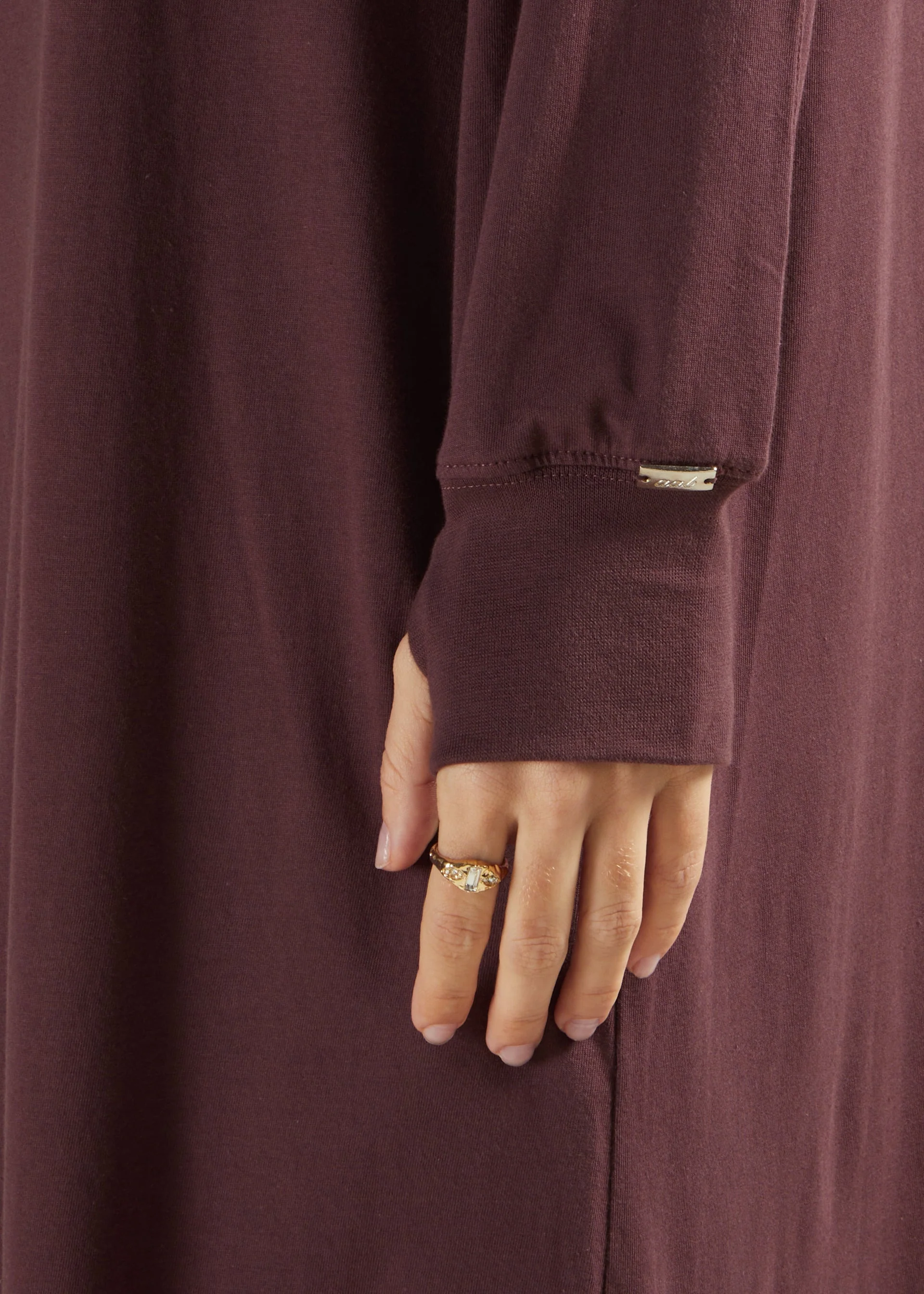 Long Tee Abaya Brown - Image 4