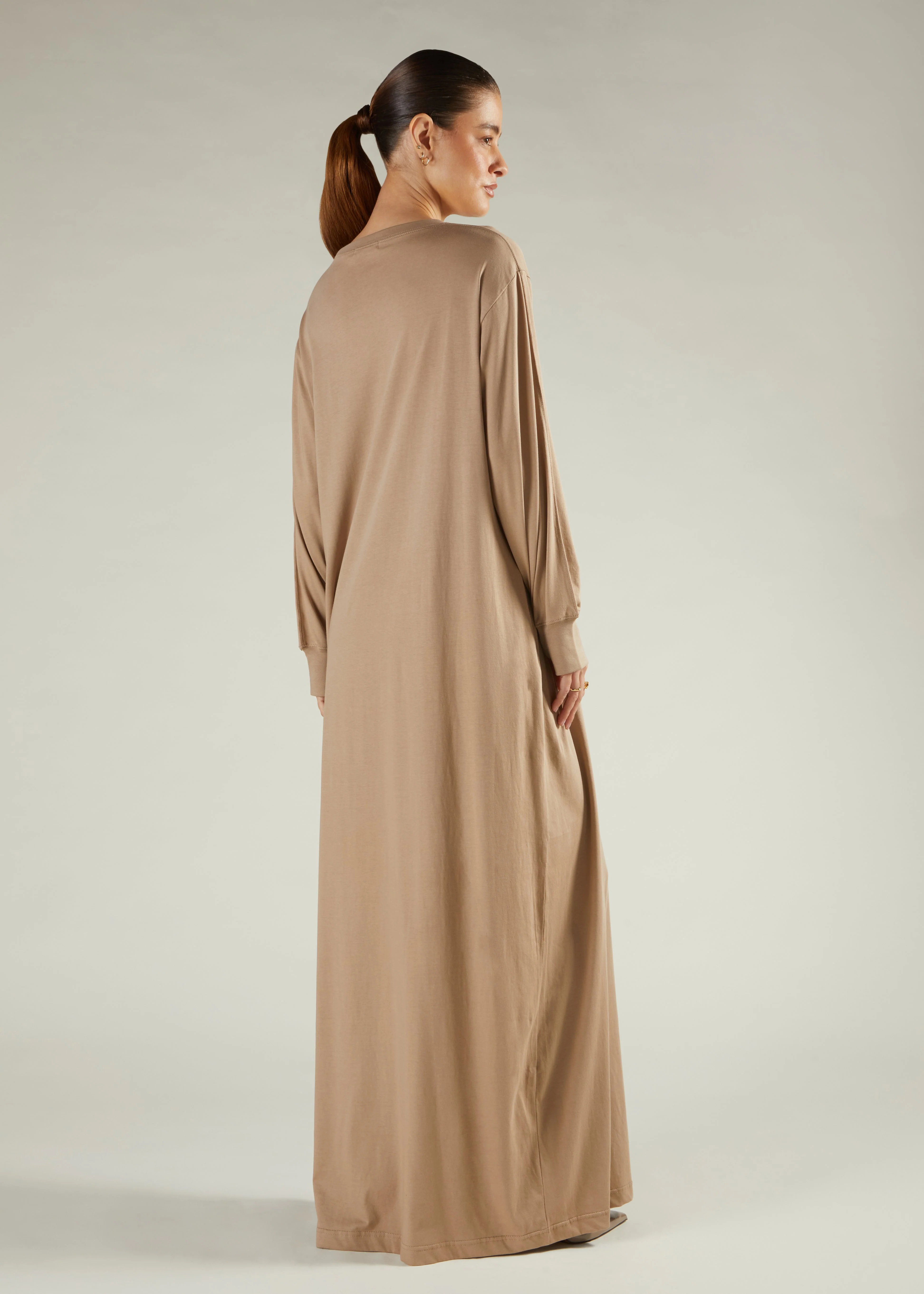 Long Tee Abaya Pewter - Image 3