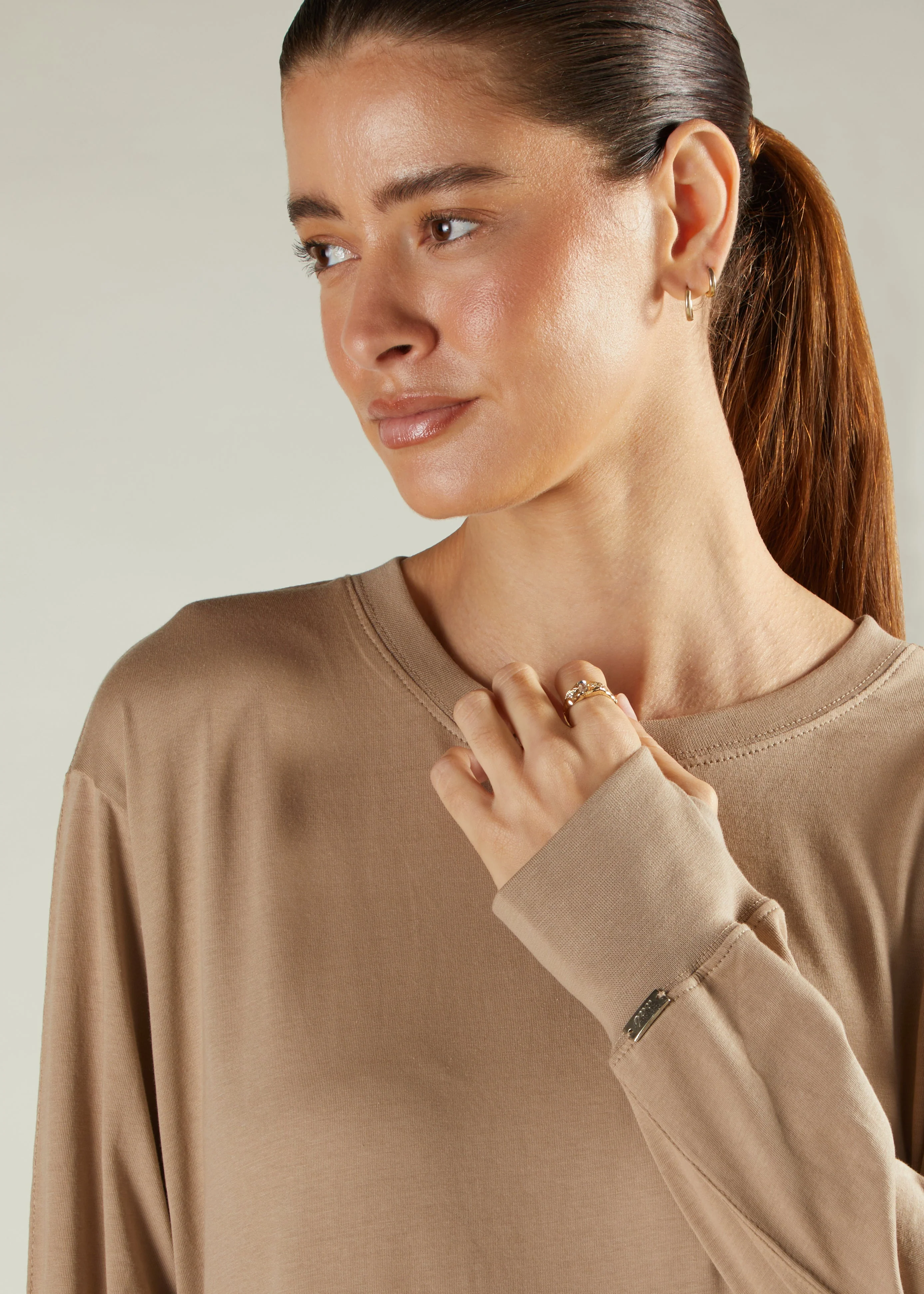 Long Tee Abaya Pewter - Image 4