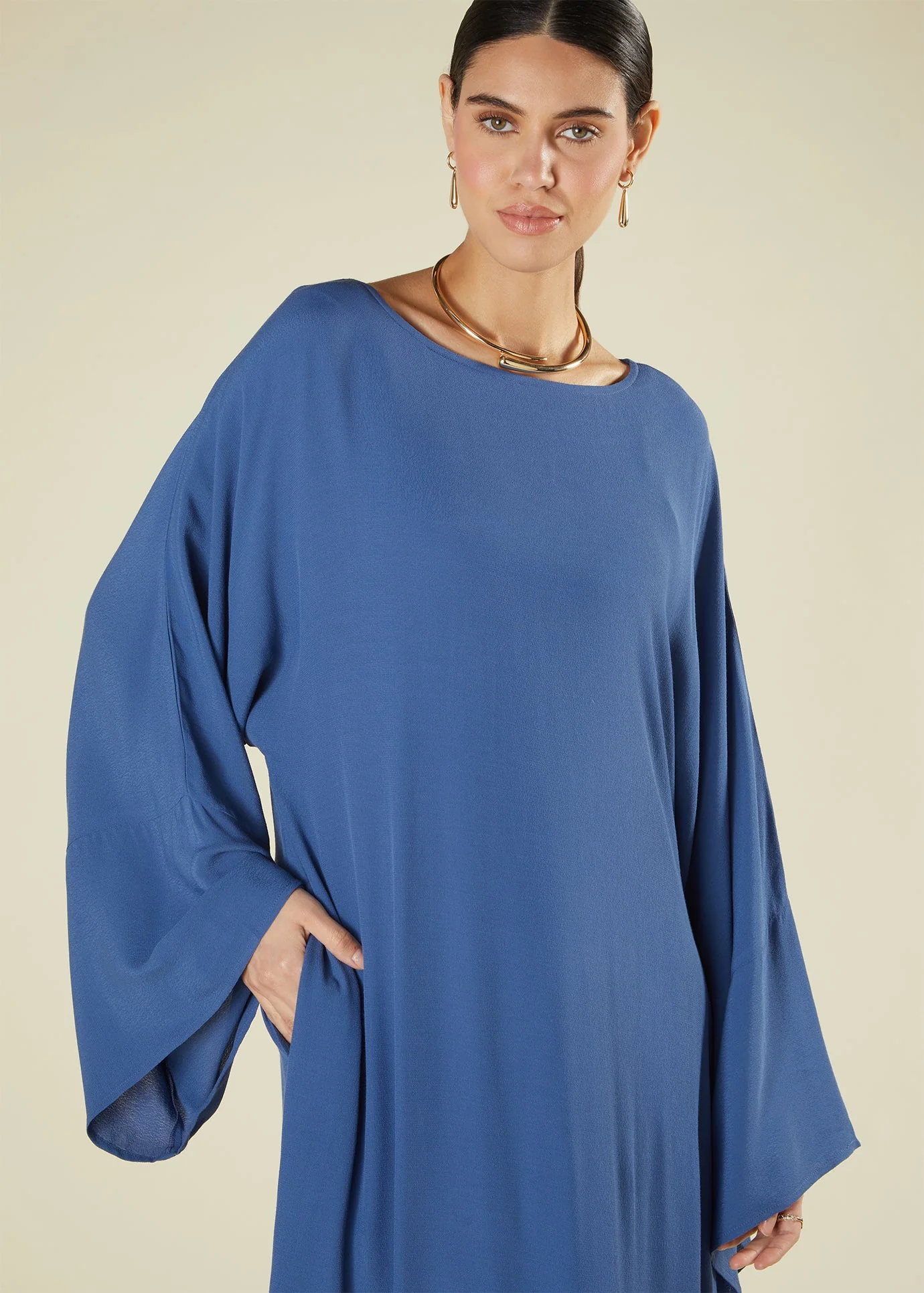 Loose Fit Abaya Teal - Image 6