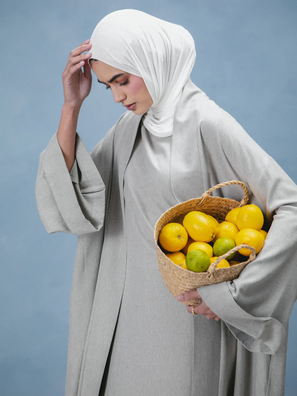 Open Abaya Grey - Image 7