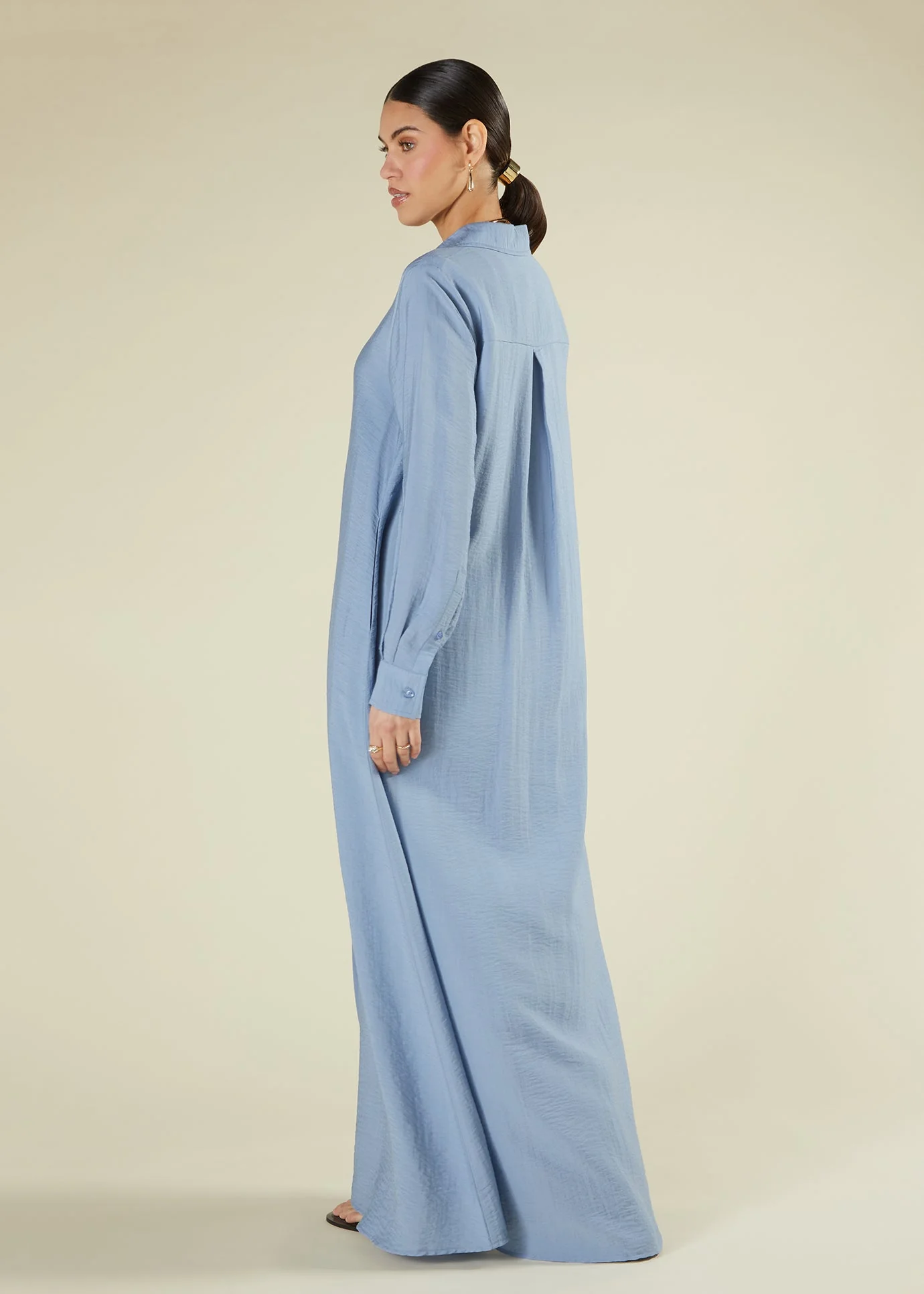 Oxford Blue Maxi Shirt - Image 3