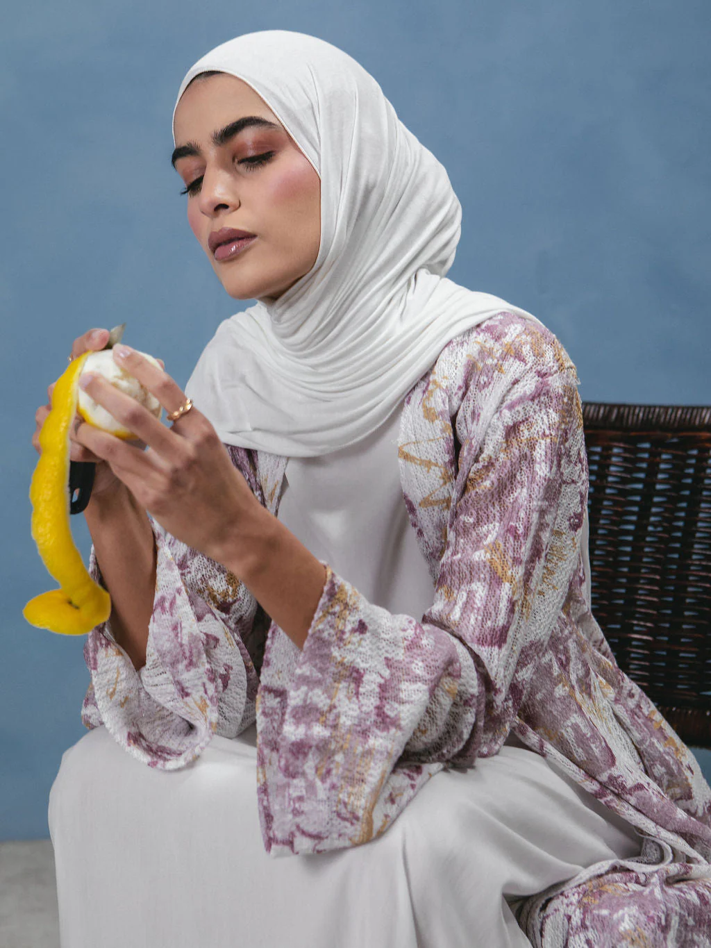 Pink & Taupe Crochet Kimono - Image 4
