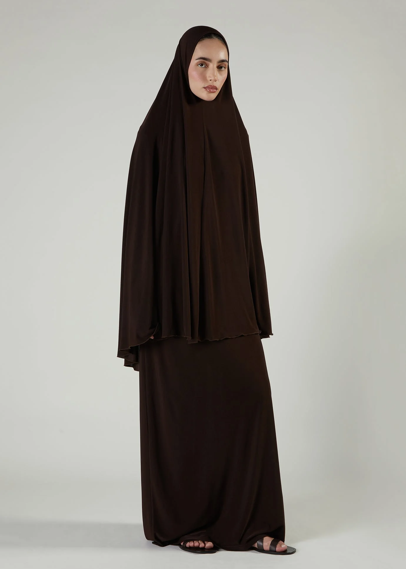 Prayer Abaya Set Chocolate - Image 3