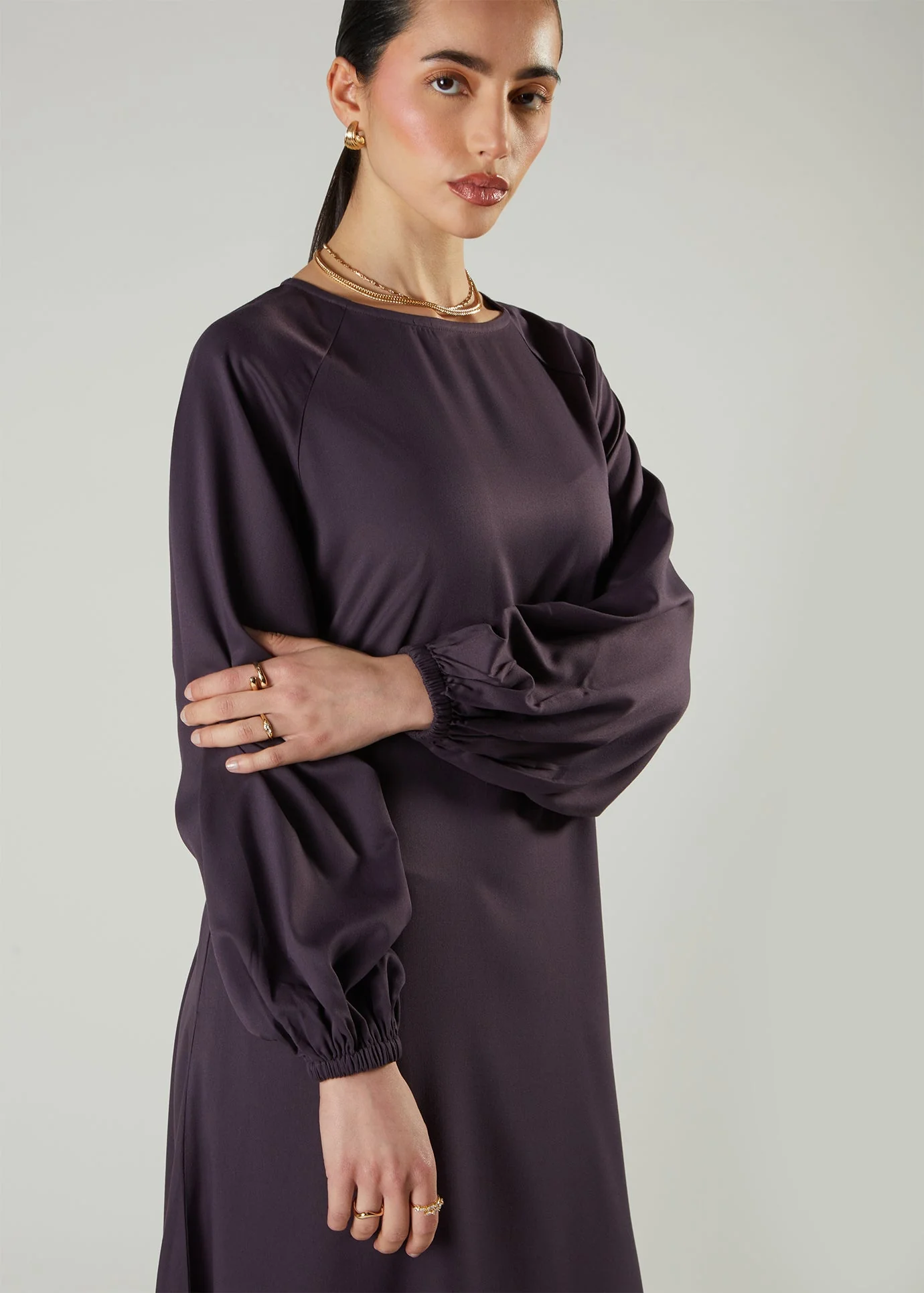 Raglan Abaya Plum - Image 4