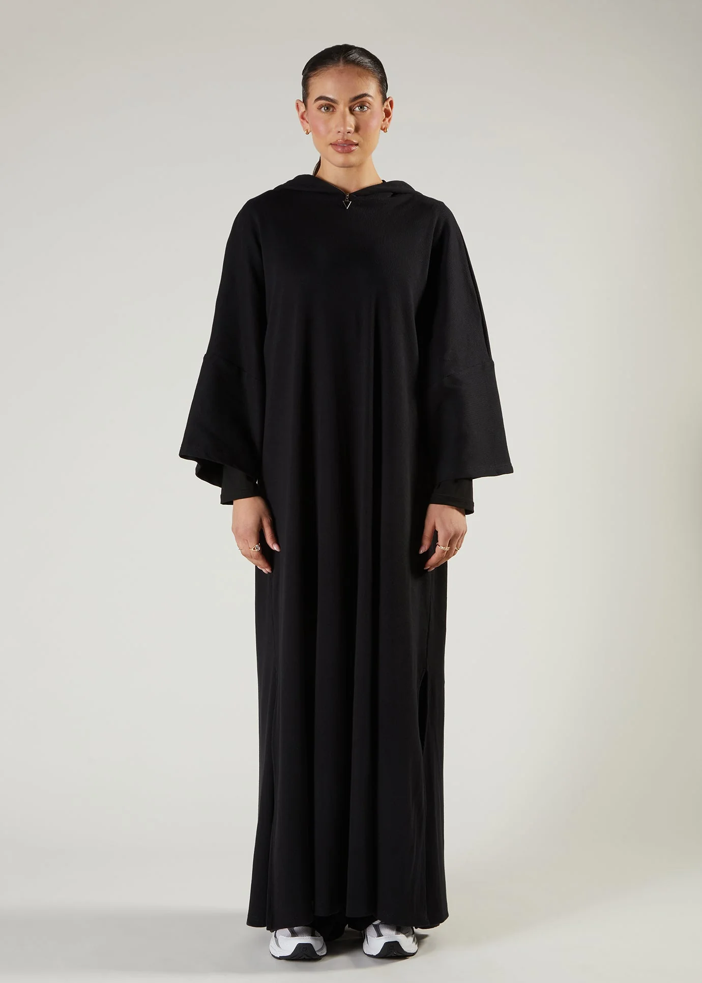 Rib Hoody Black