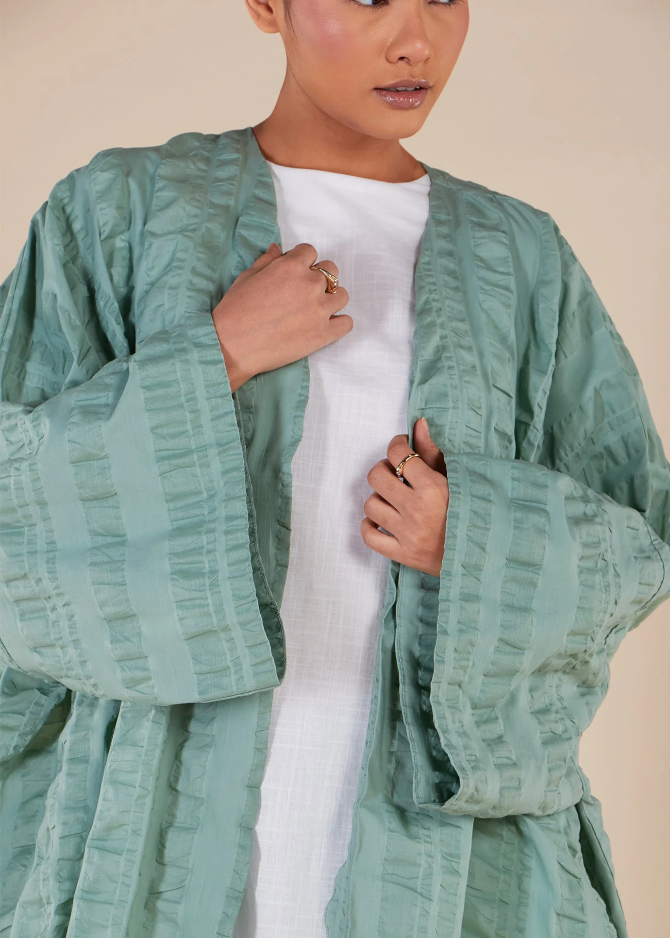 Ruffled Kimono Pistachio - Image 5
