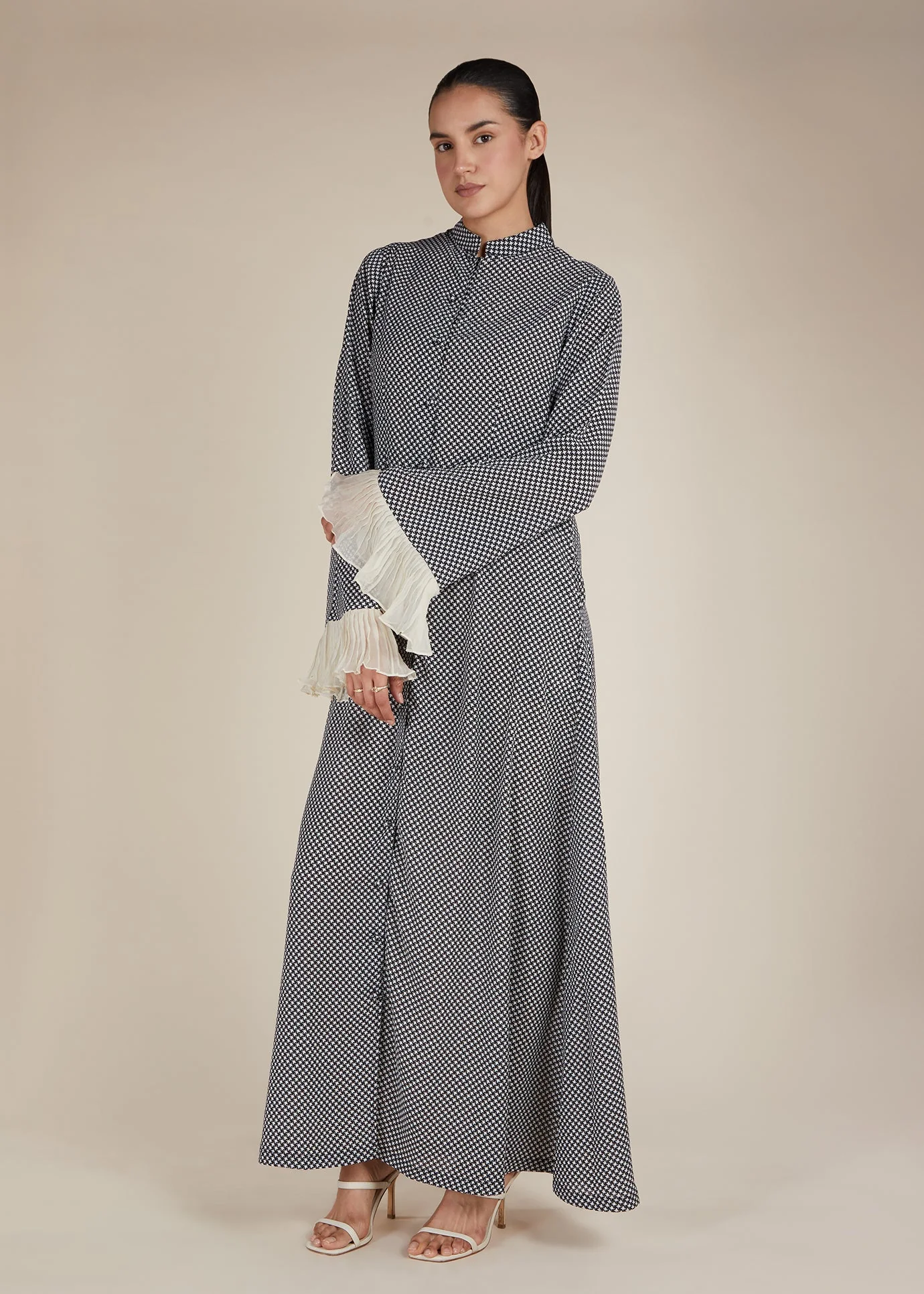 Ruffled Sleeve Maxi