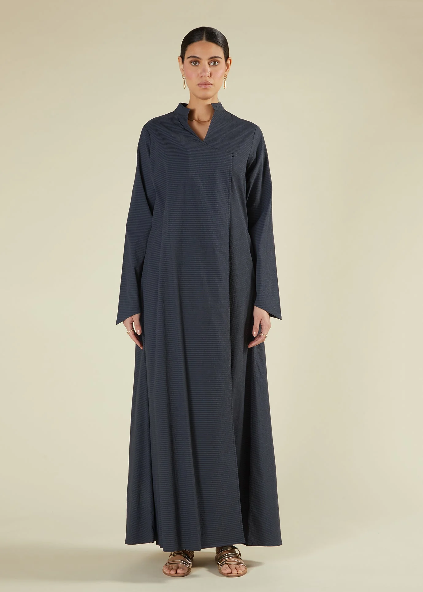 Self Print Wrap Abaya - Image 2